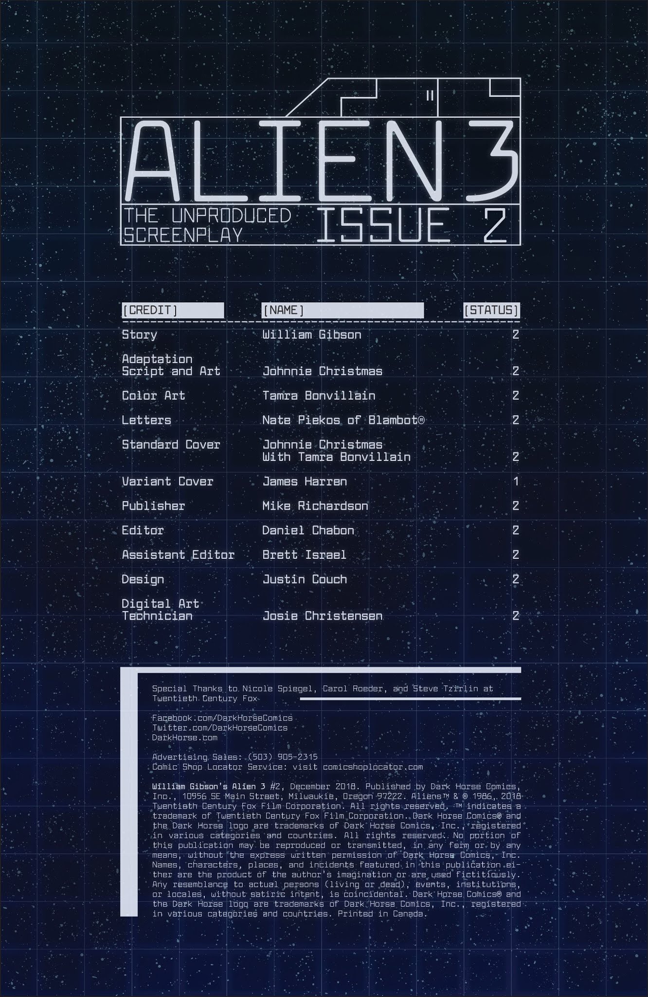 Read online William Gibson's Alien 3 comic -  Issue #2 - 2