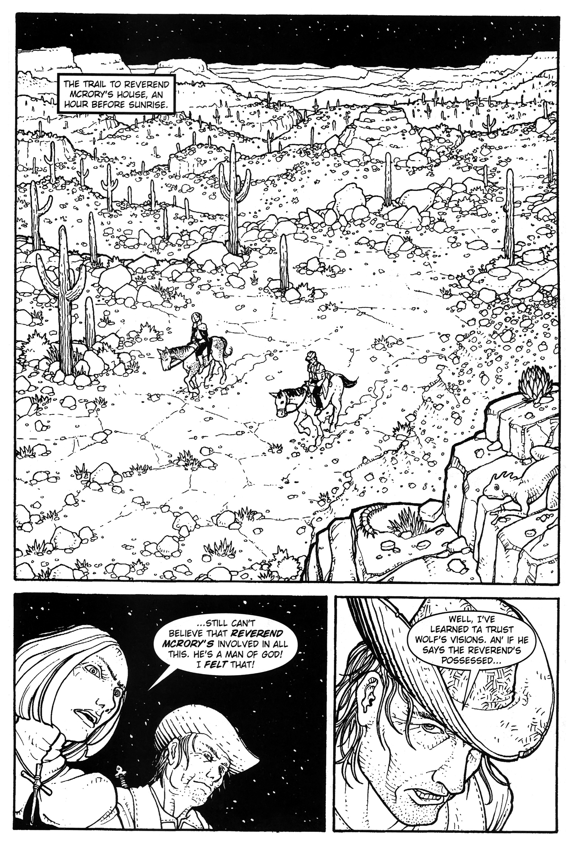 Read online Warrior Nun: Black & White comic -  Issue #13 - 16