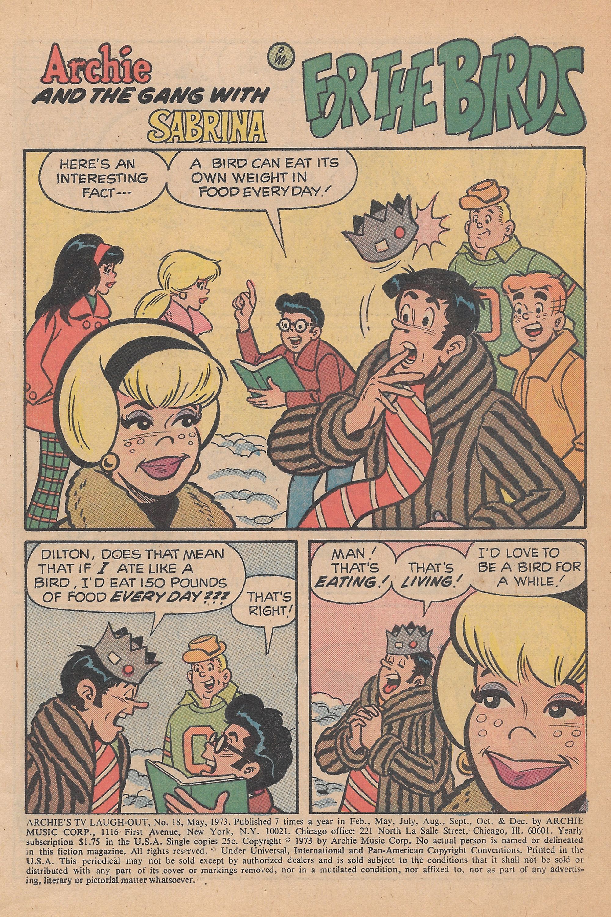 Read online Archie's TV Laugh-Out comic -  Issue #18 - 3