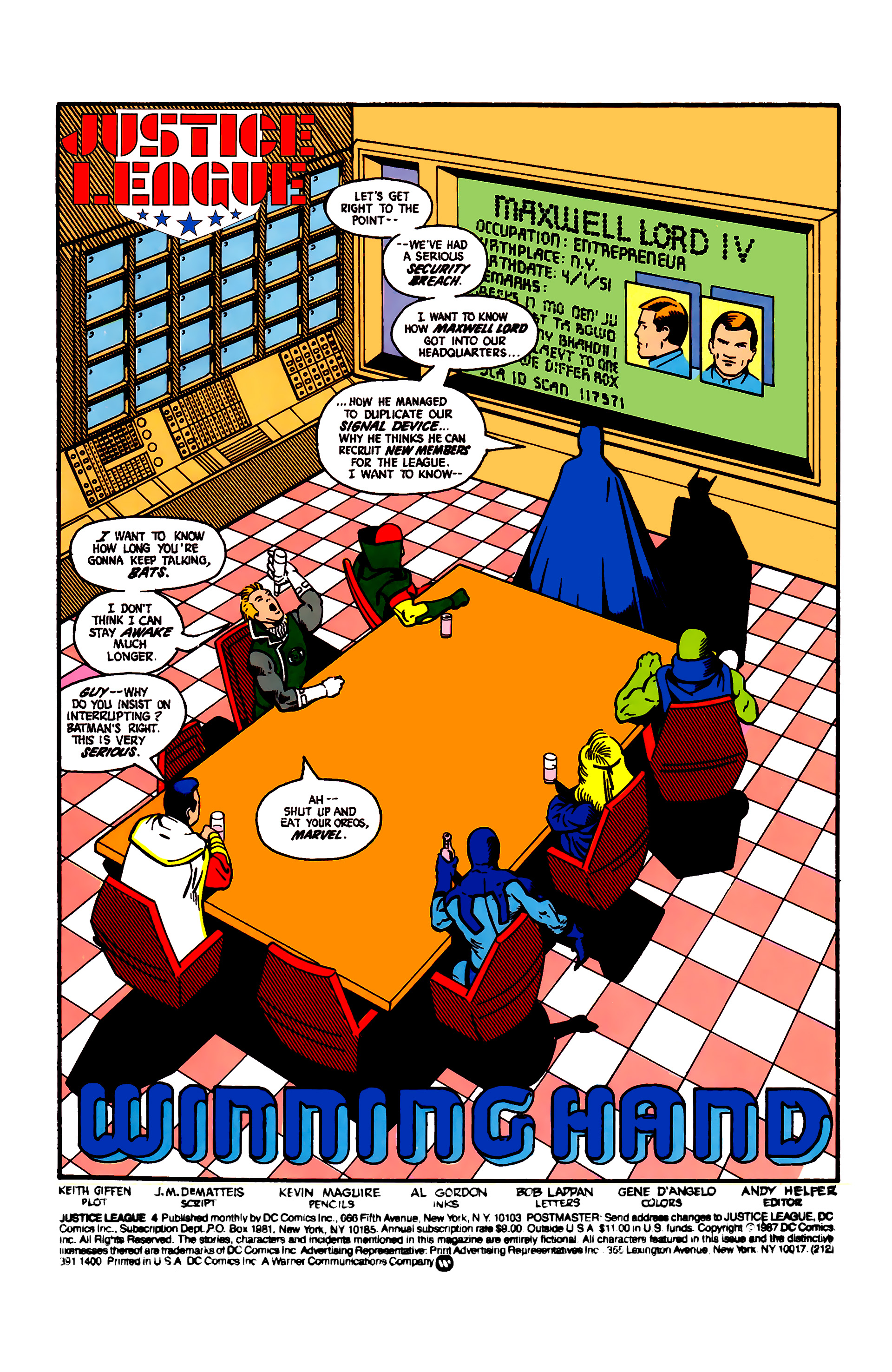 Read online Justice League (1987) comic -  Issue #4 - 2