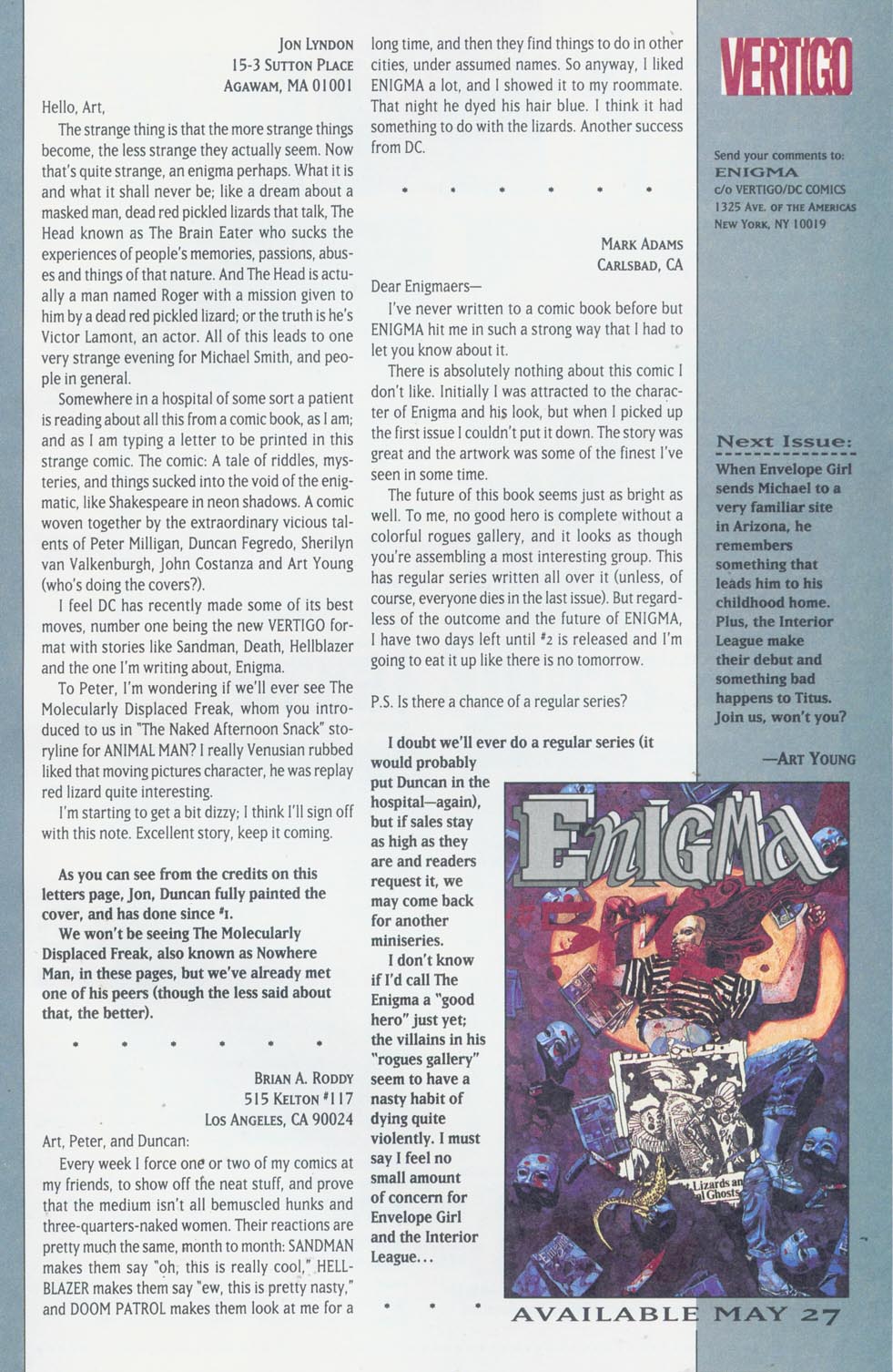 Read online Enigma comic -  Issue #4 - 28