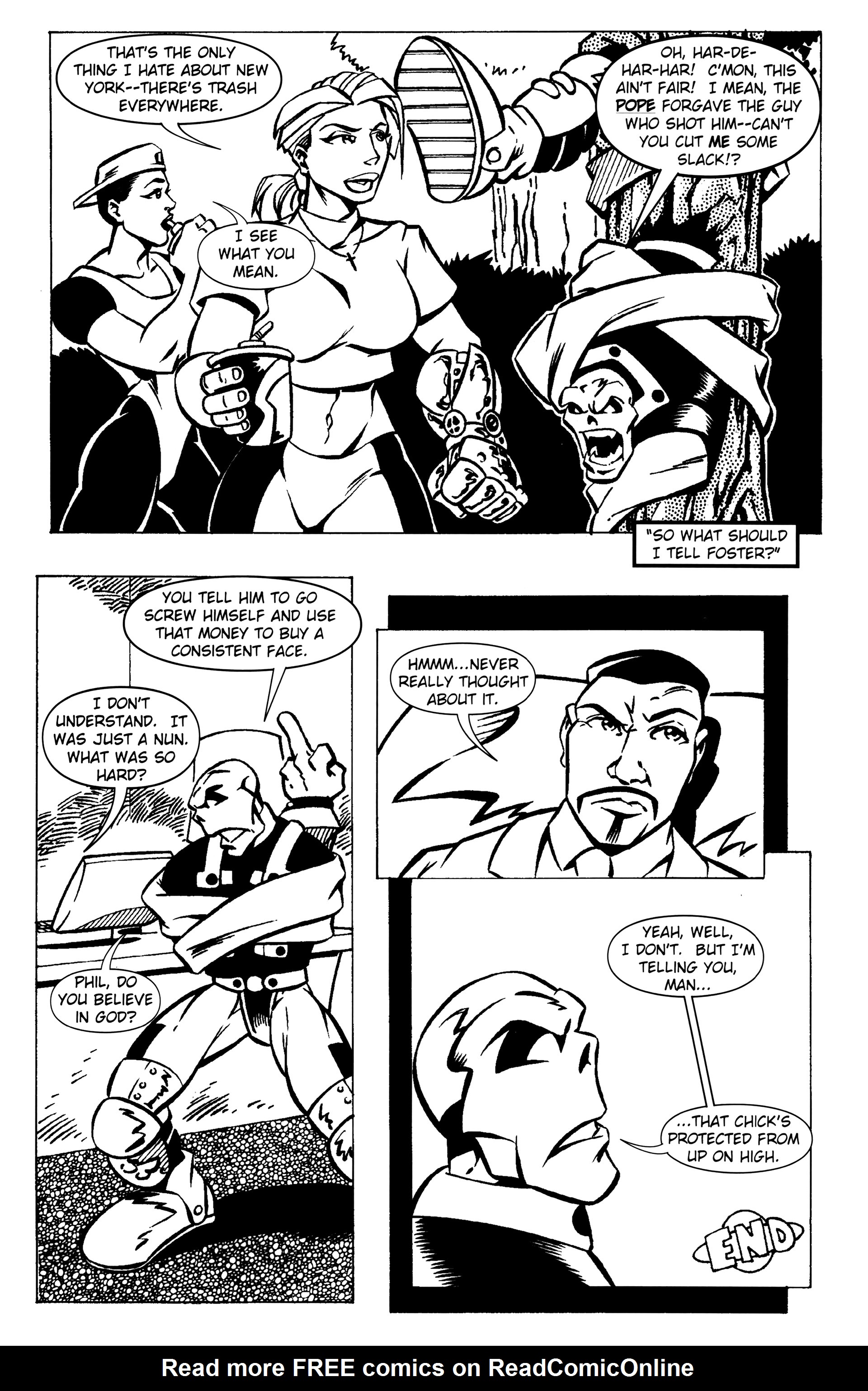 Read online Warrior Nun: Black & White comic -  Issue #8 - 18