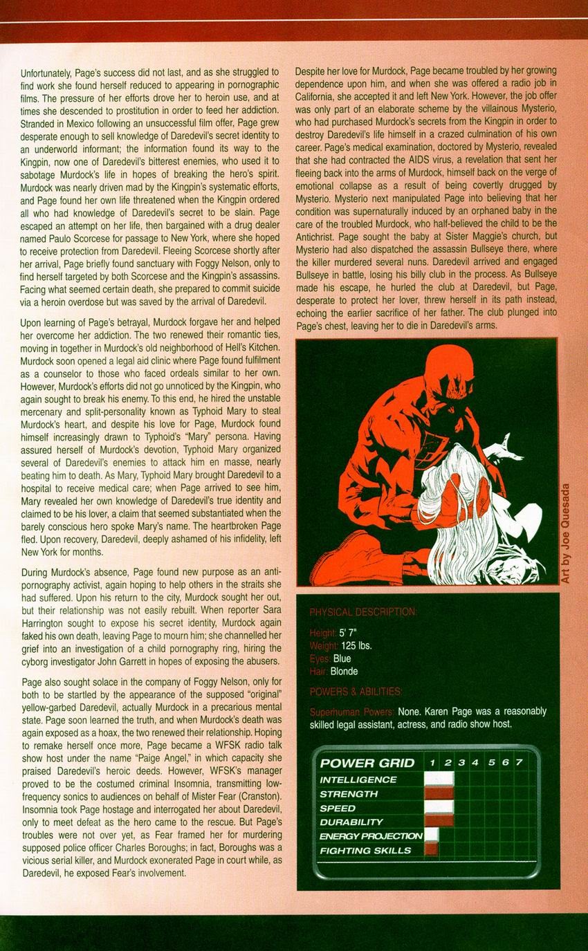 Official Handbook of the Marvel Universe: Daredevil 2004 issue Full - Page 36
