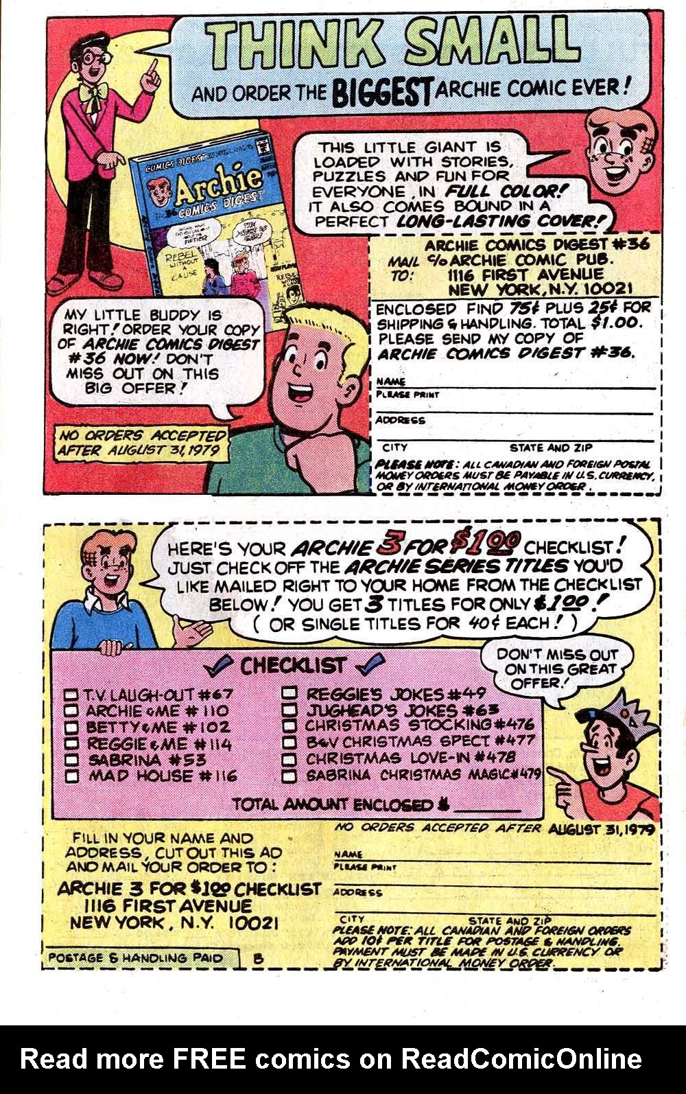 Read online Archie (1960) comic -  Issue #280 - 33