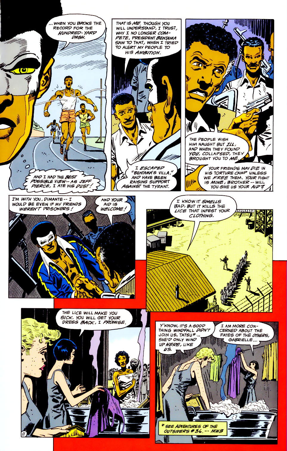 Read online The Outsiders (1985) comic -  Issue #11 - 12