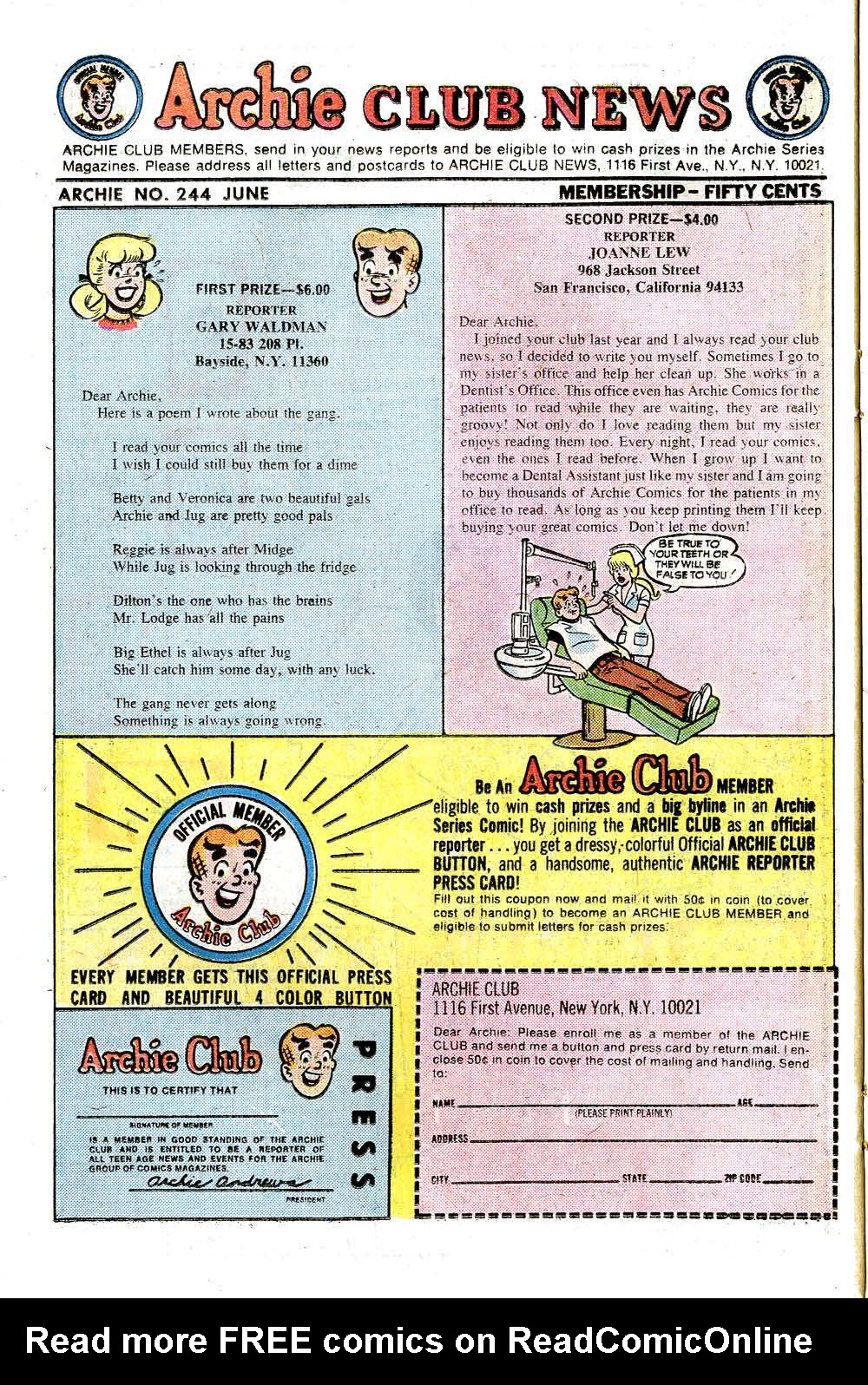 Read online Archie (1960) comic -  Issue #244 - 26