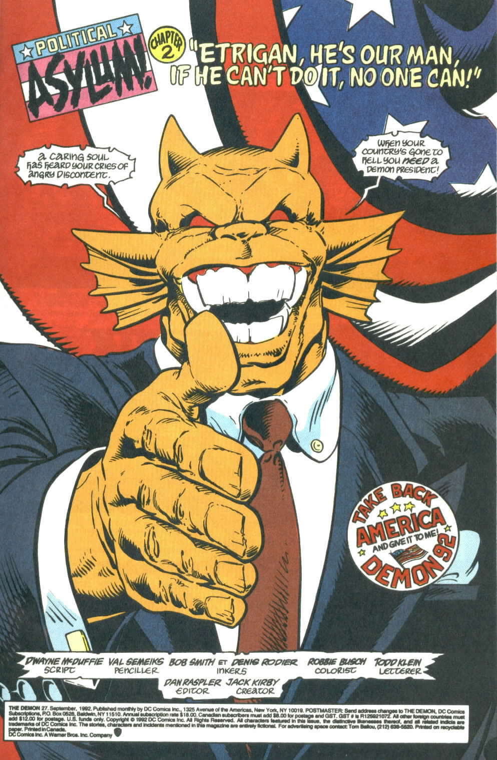 Read online The Demon (1990) comic -  Issue #27 - 2