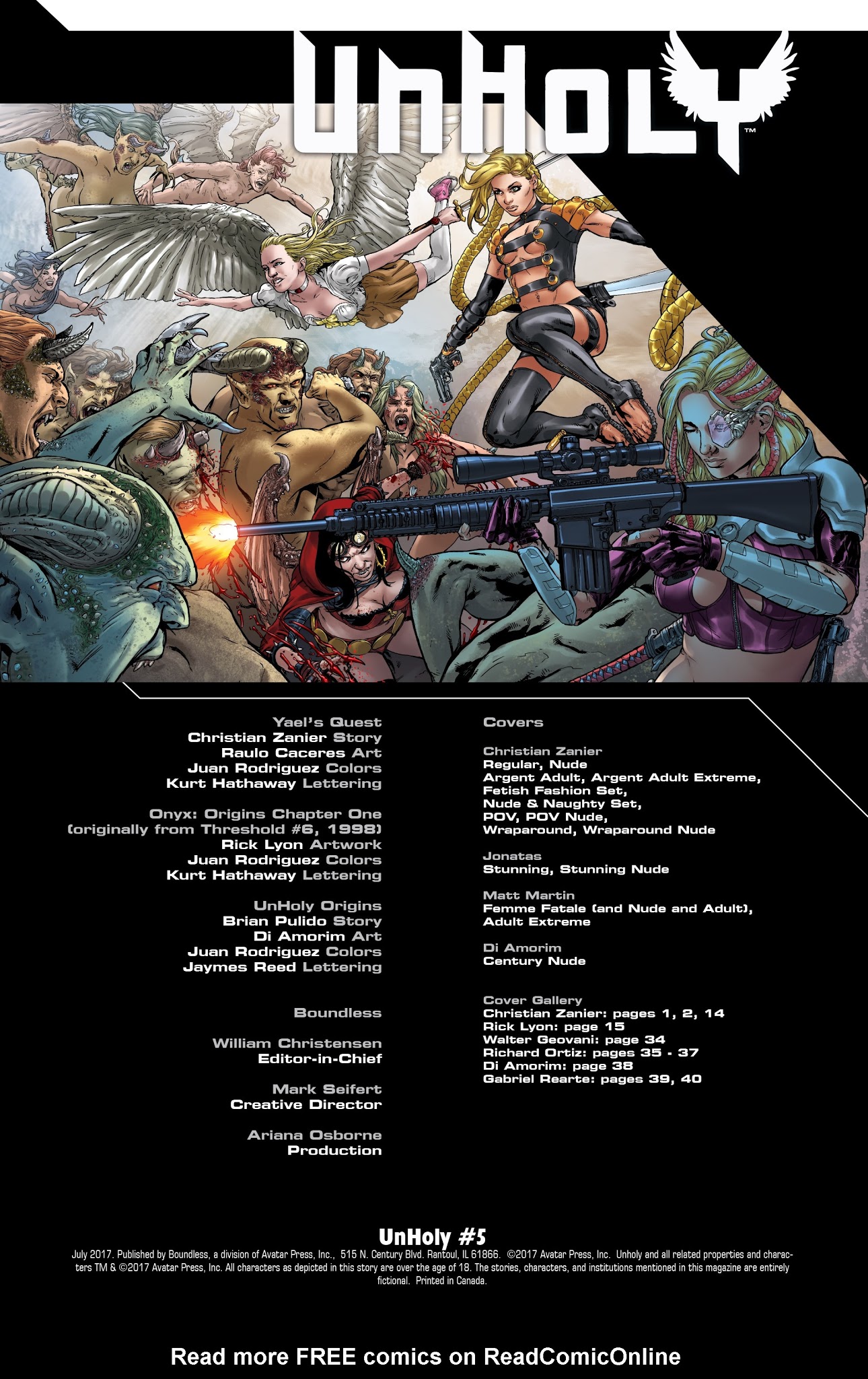 Read online UnHoly comic -  Issue #5 - 2