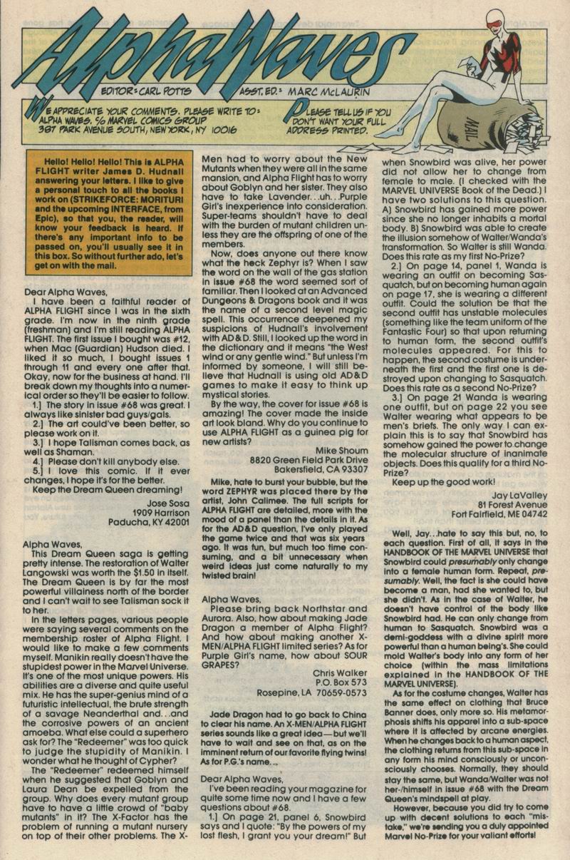 Read online Alpha Flight (1983) comic -  Issue #72 - 25