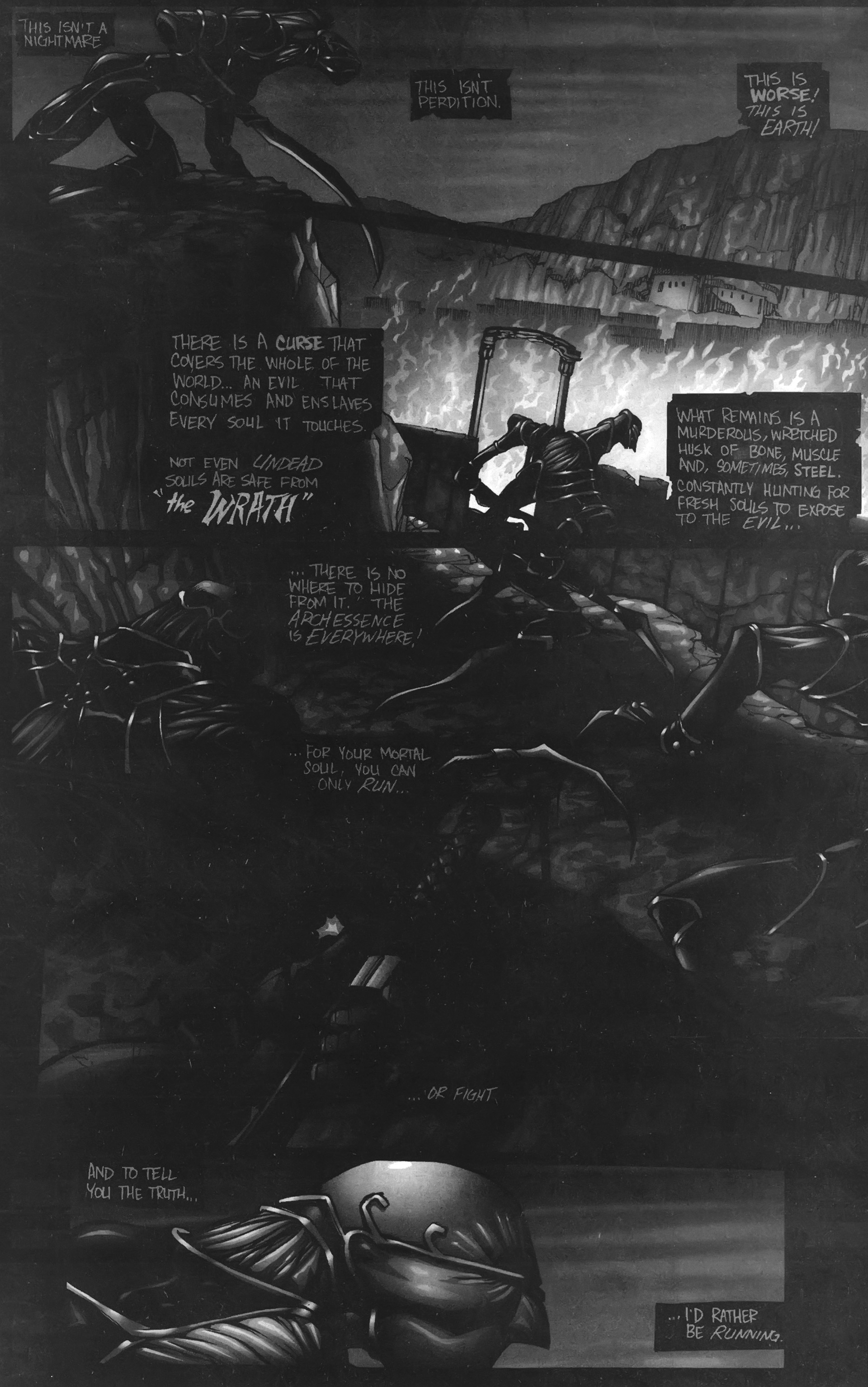 Read online Warrior Nun: Black & White comic -  Issue #16 - 22