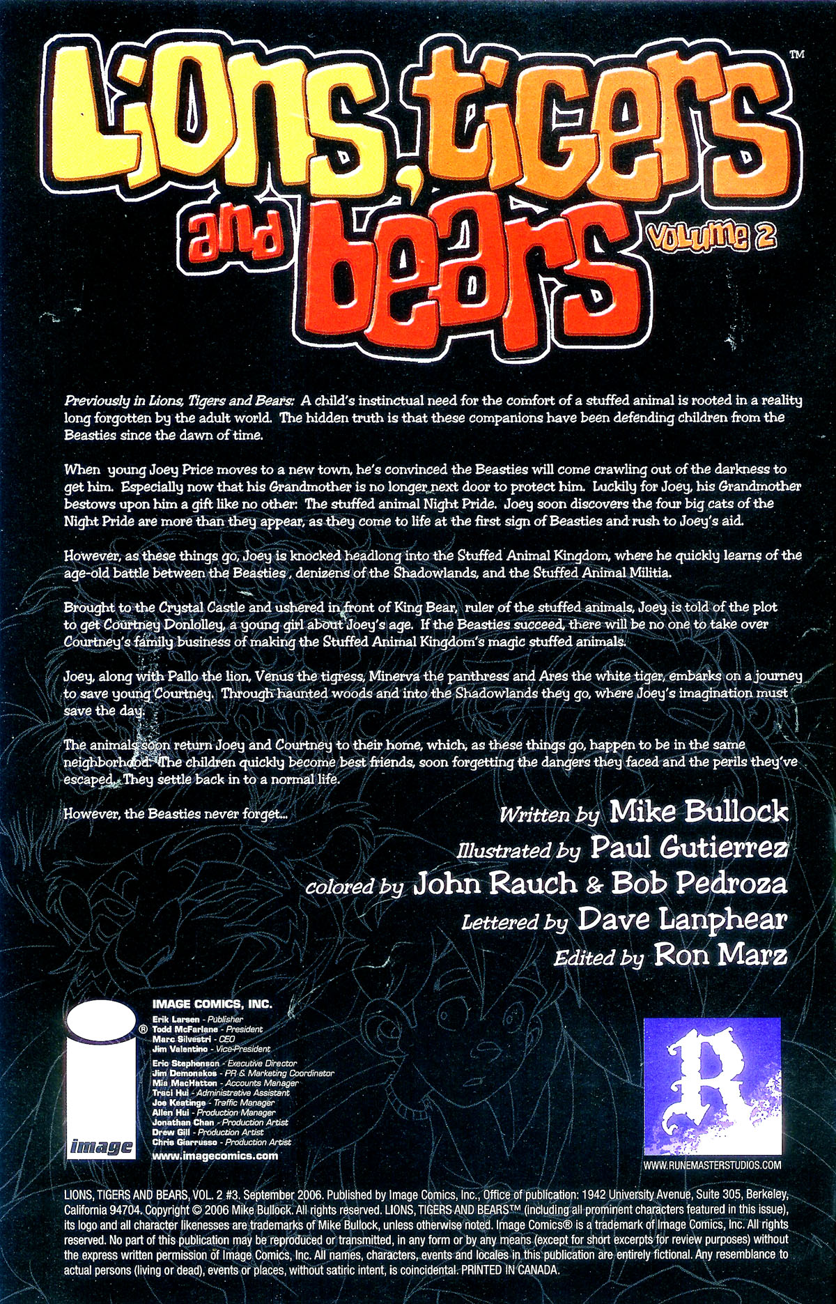 Read online Lions, Tigers and Bears (2006) comic -  Issue #3 - 2
