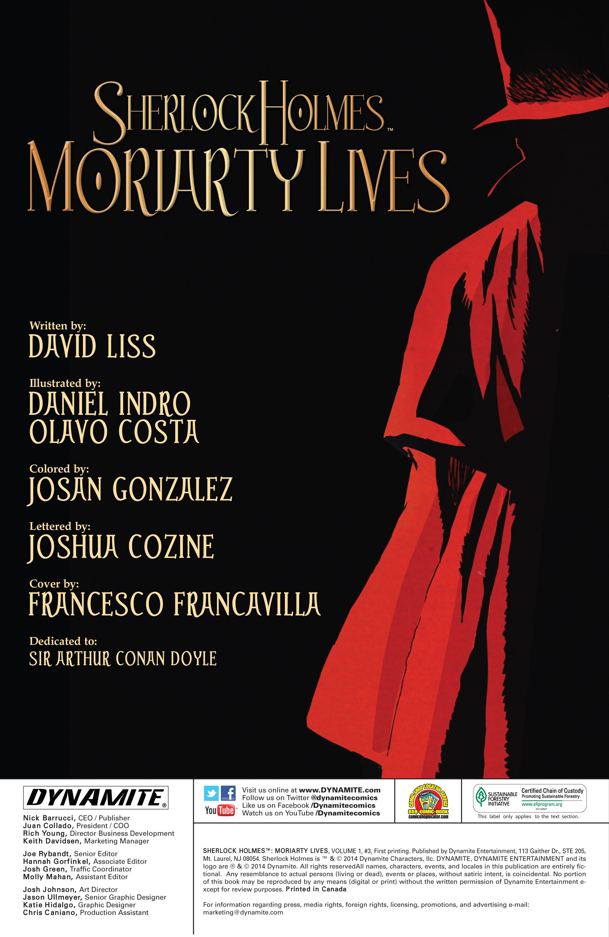 Read online Sherlock Holmes: Moriarty Lives comic -  Issue #3 - 2