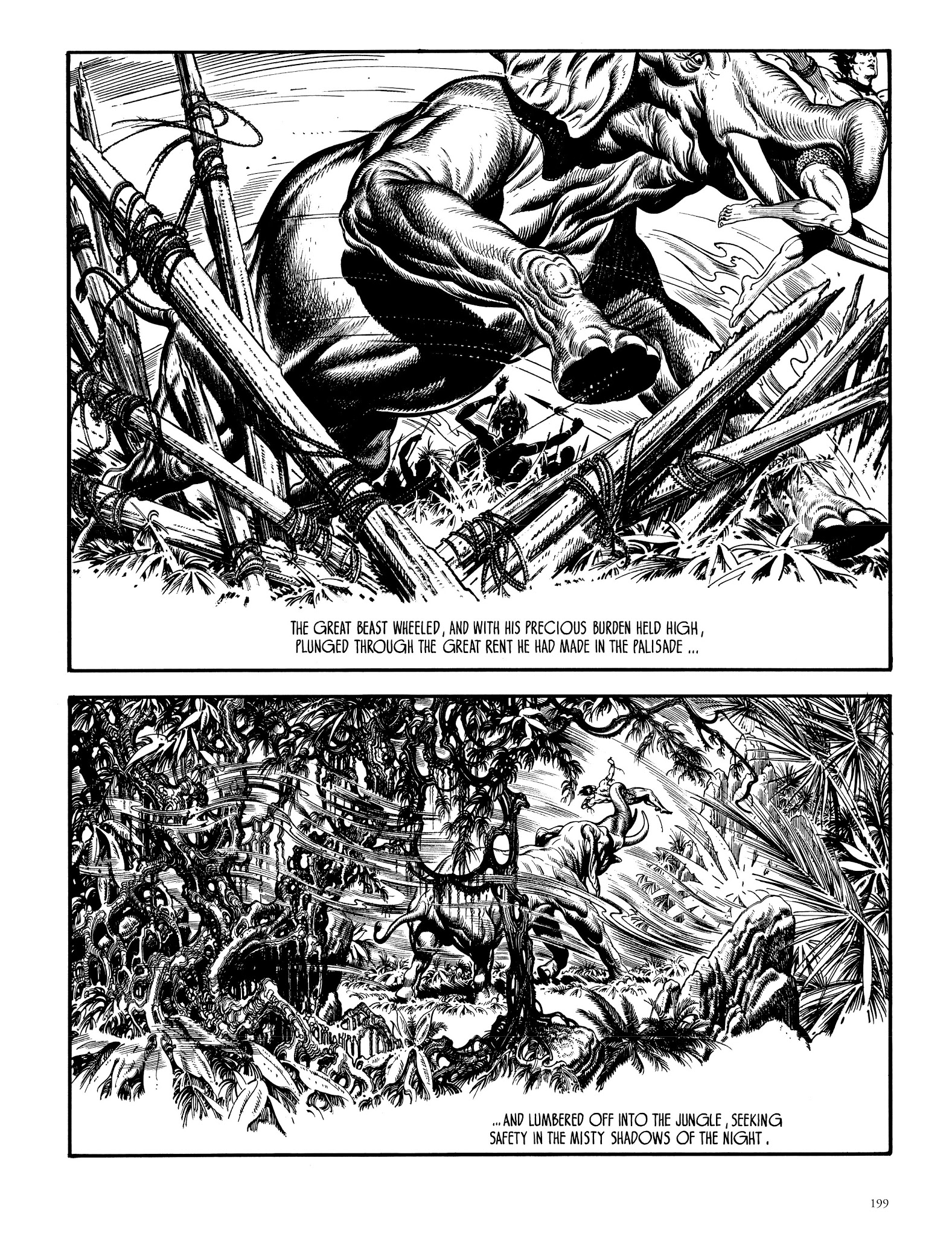 Read online Edgar Rice Burroughs' Tarzan: Burne Hogarth's Lord of the Jungle comic -  Issue # TPB - 198