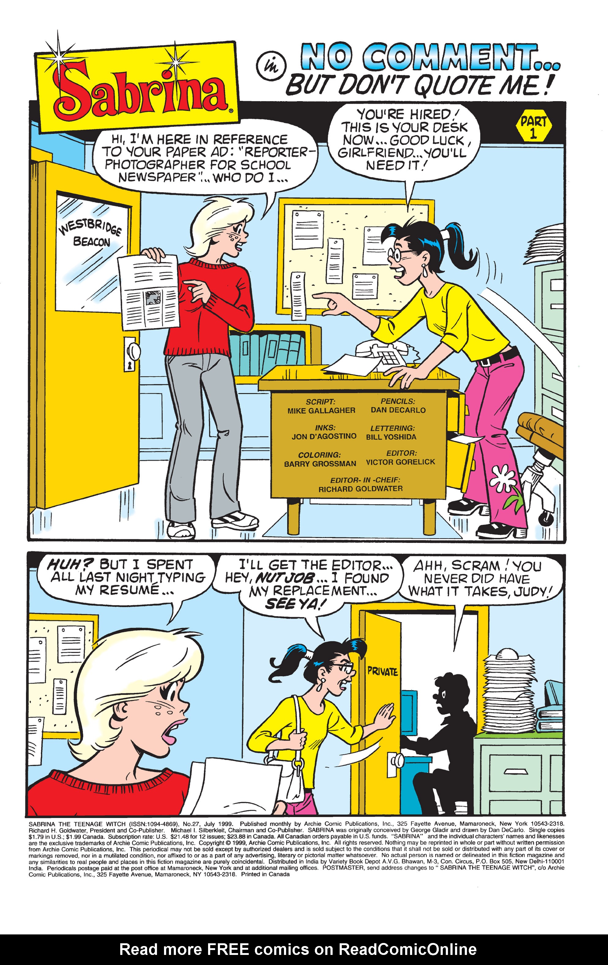 Sabrina the Teenage Witch (1997) Issue #27 #28 - English 2