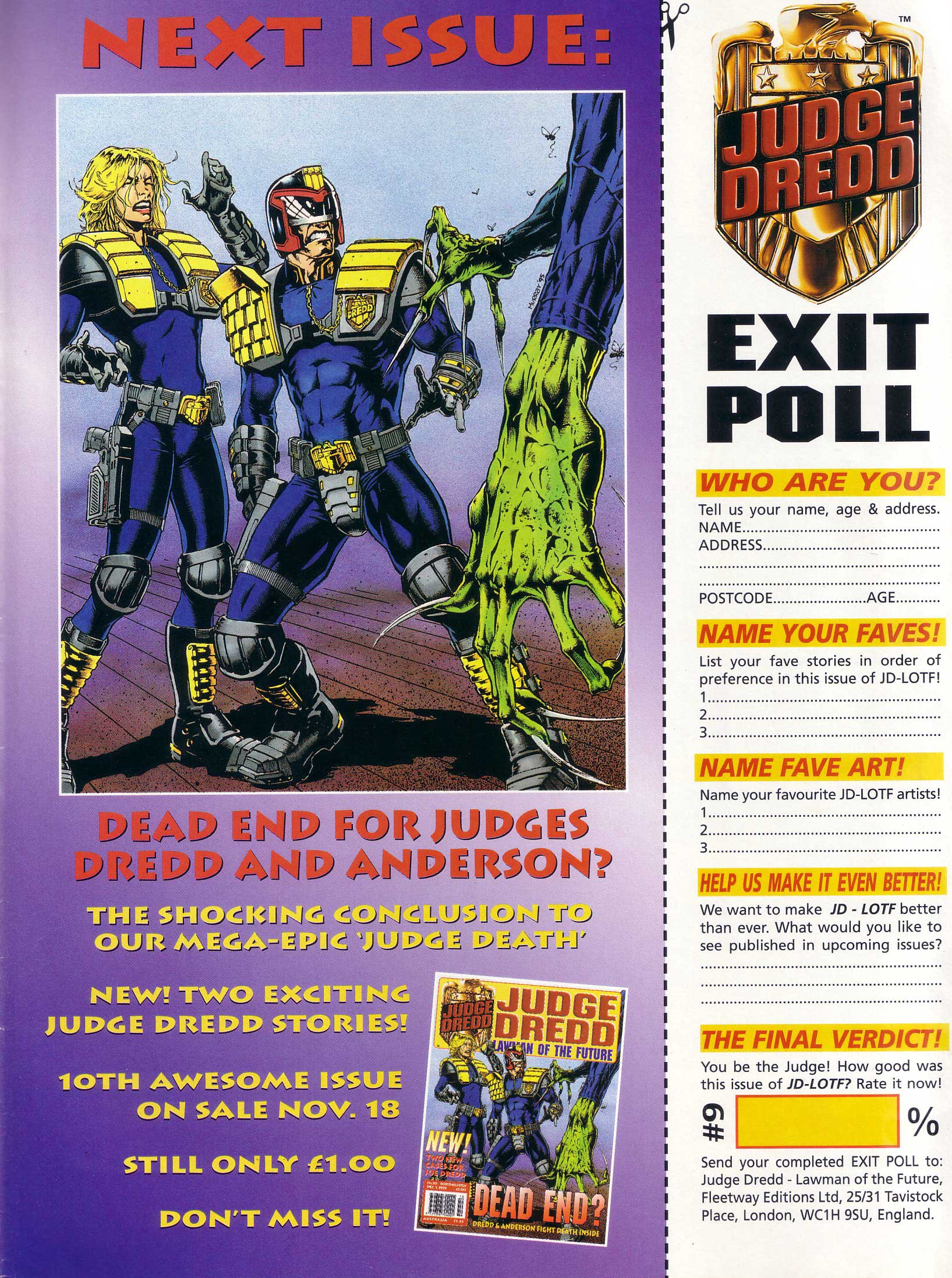 Read online Judge Dredd Lawman of the Future comic -  Issue #9 - 34
