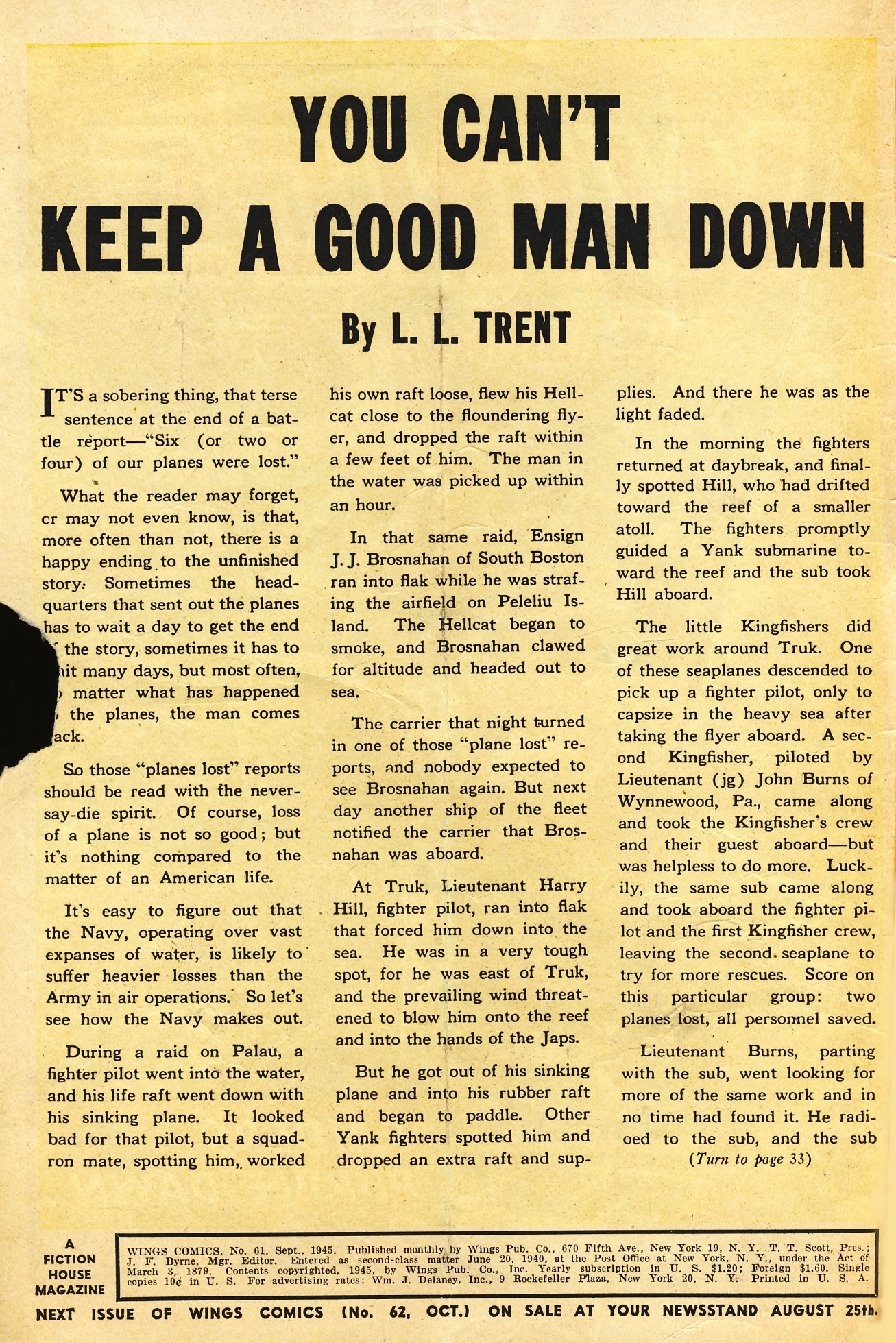 Read online Wings Comics comic -  Issue #61 - 2