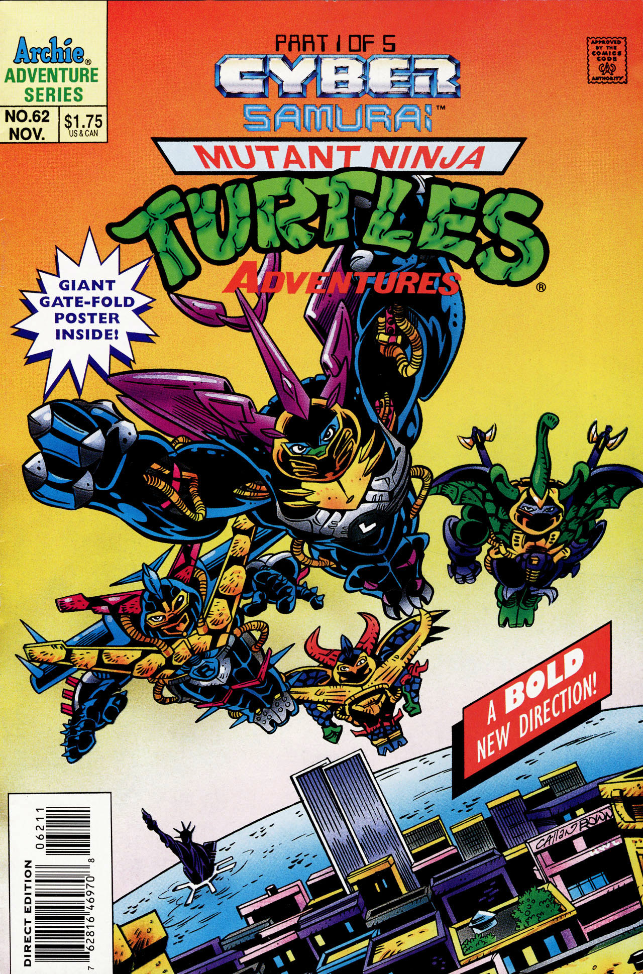 Read online Teenage Mutant Ninja Turtles Adventures (1989) comic -  Issue #62 - 1