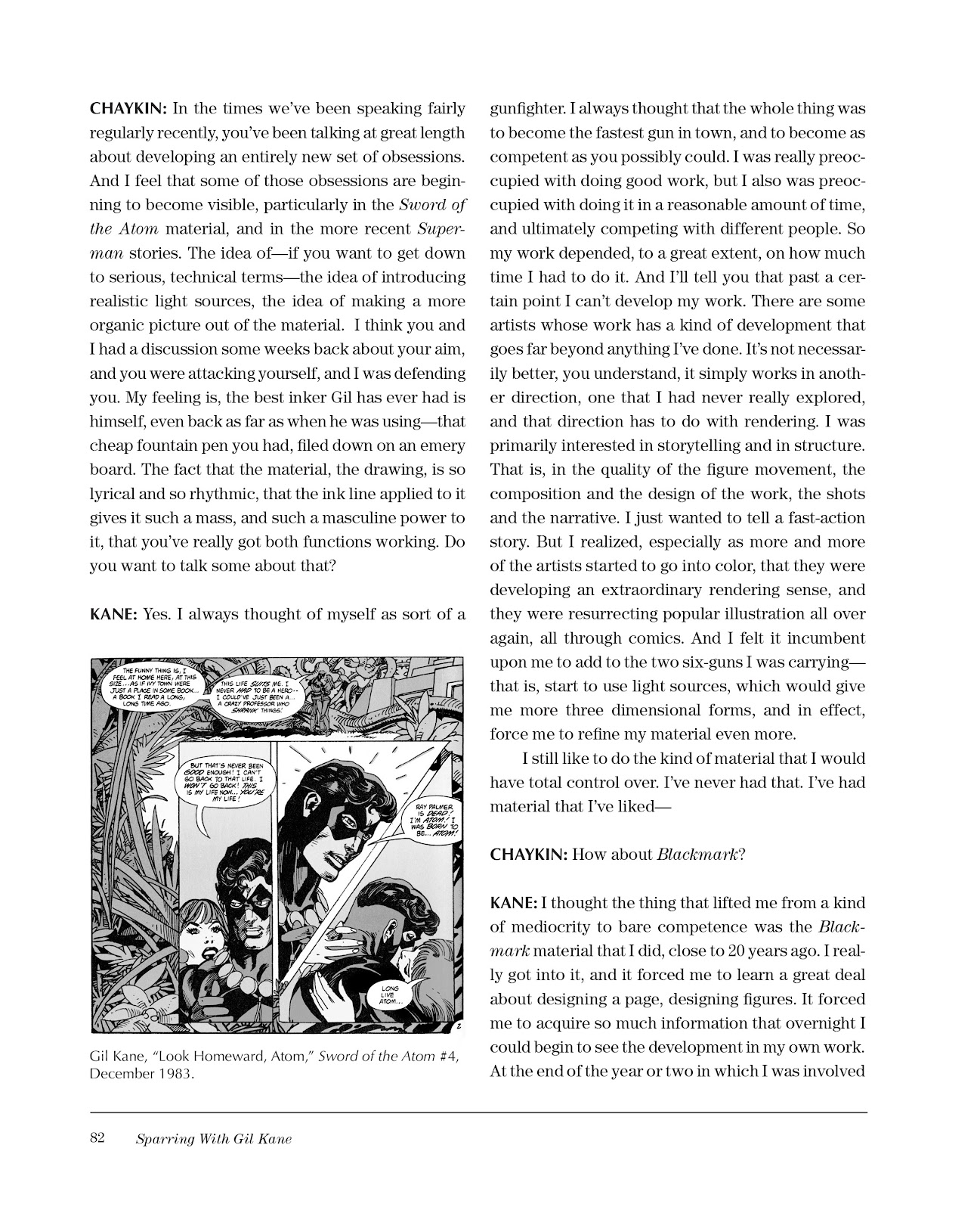 Sparring With Gil Kane: Colloquies On Comic Art and Aesthetics issue TPB (Part 1) - Page 82