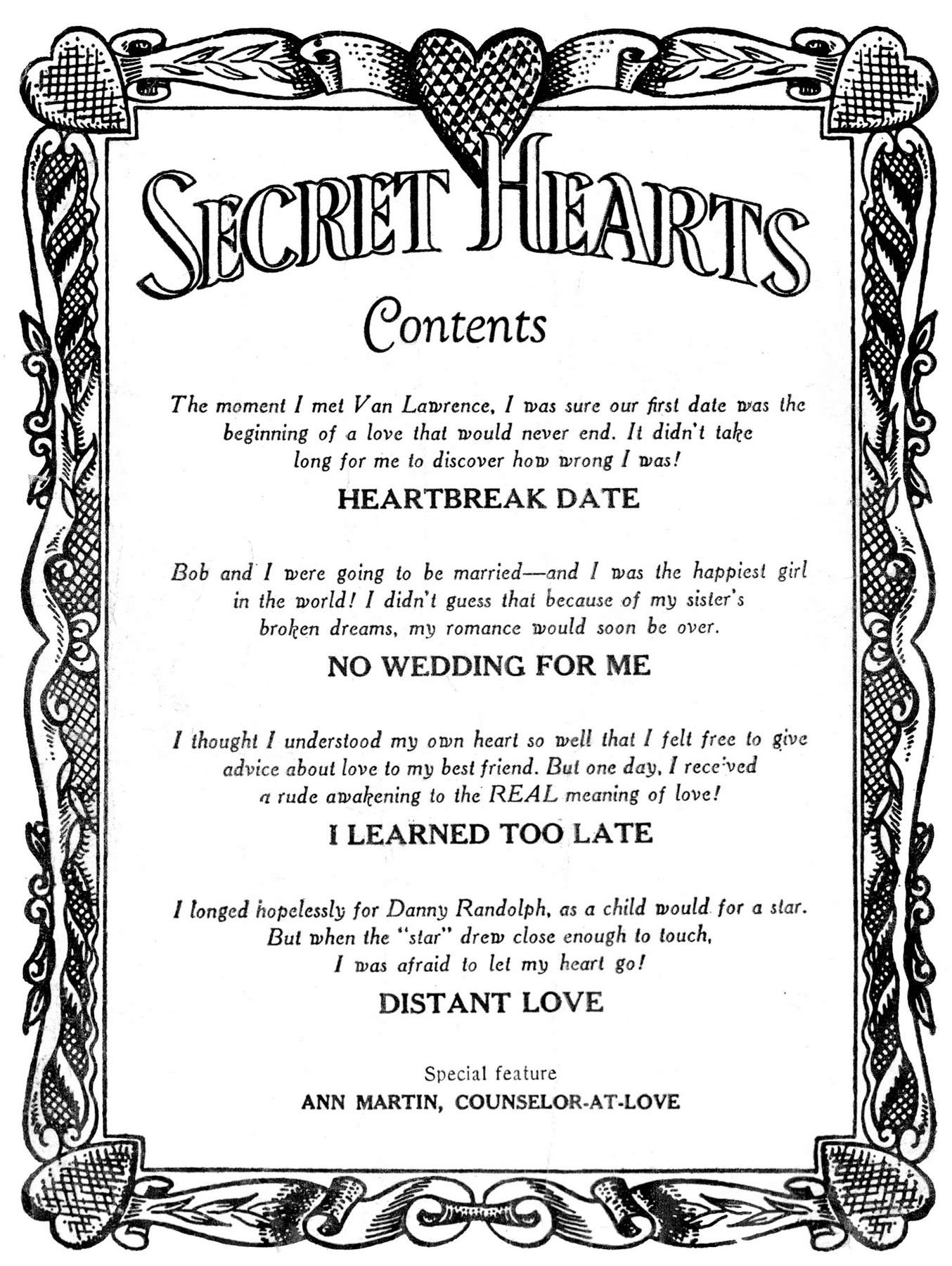 Read online Secret Hearts comic -  Issue #28 - 2