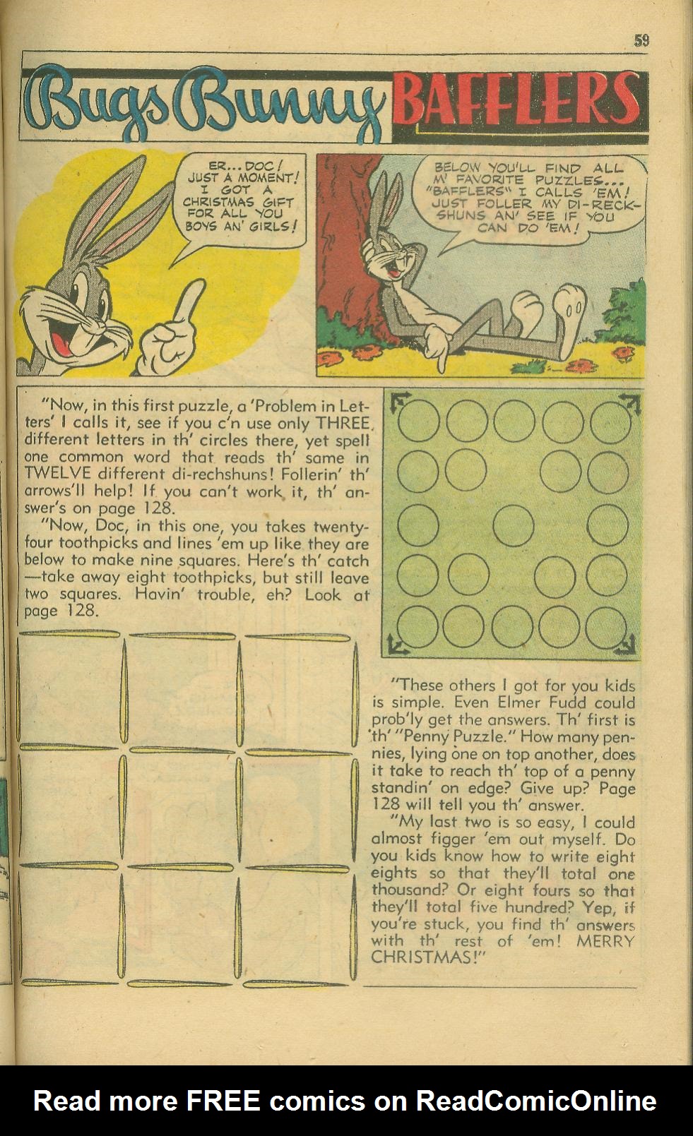 Read online Bugs Bunny's Christmas Funnies comic -  Issue # TPB 1 - 61