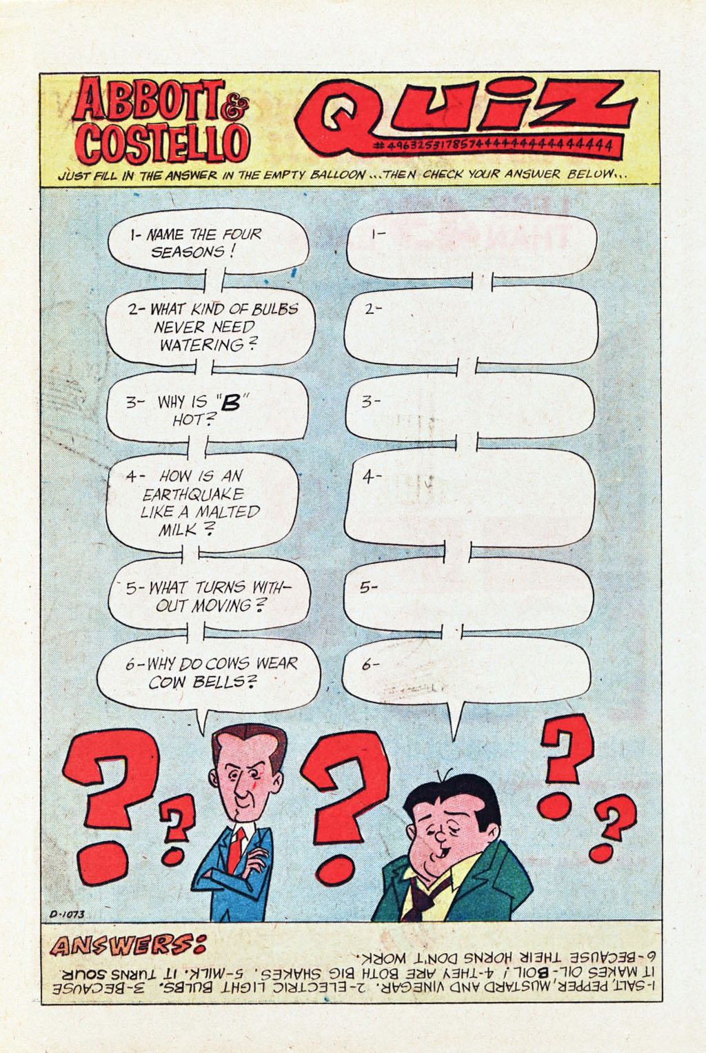 Read online Abbott & Costello comic -  Issue #19 - 20