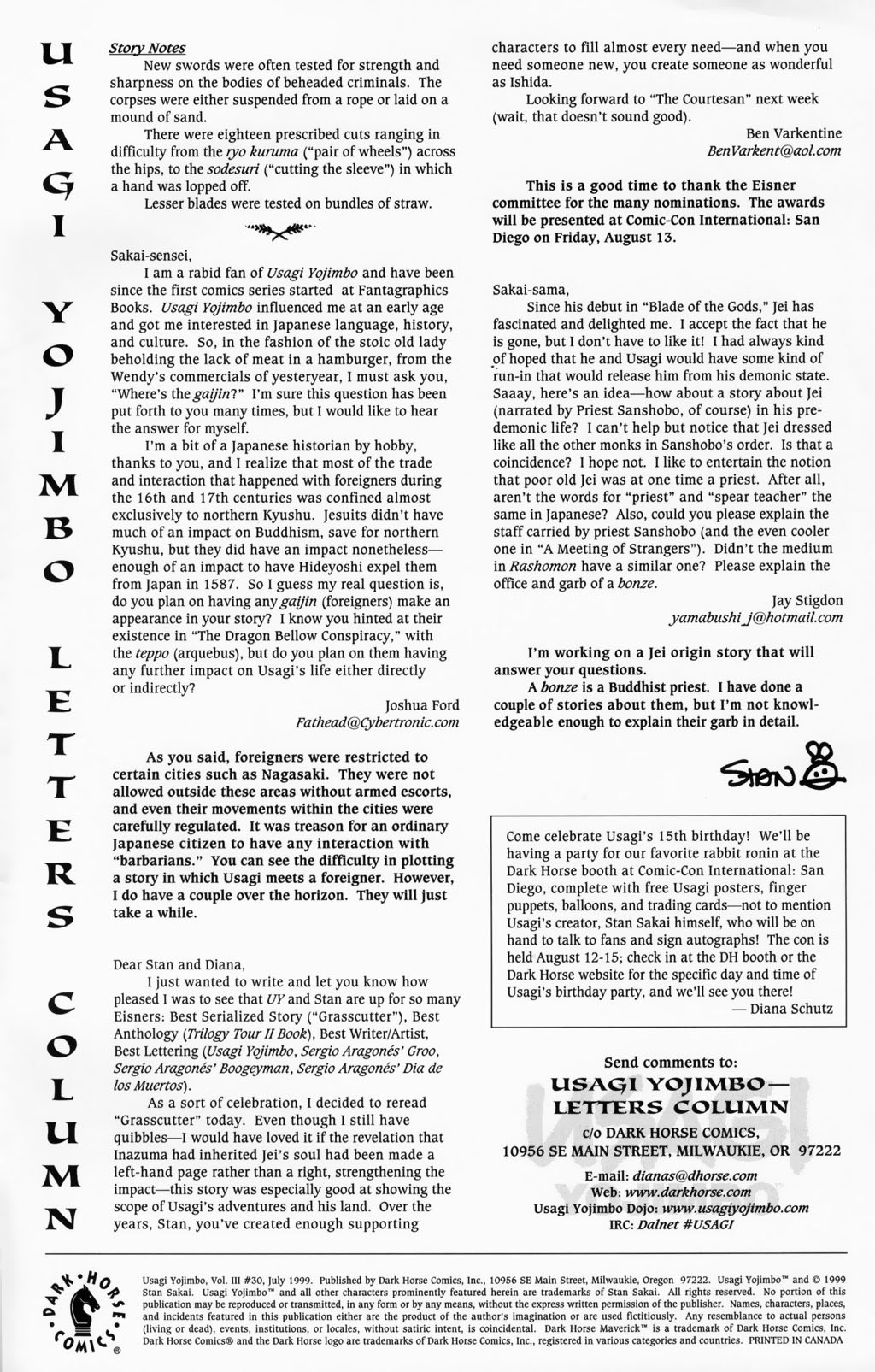 Read online Usagi Yojimbo (1996) comic -  Issue #30 - 27