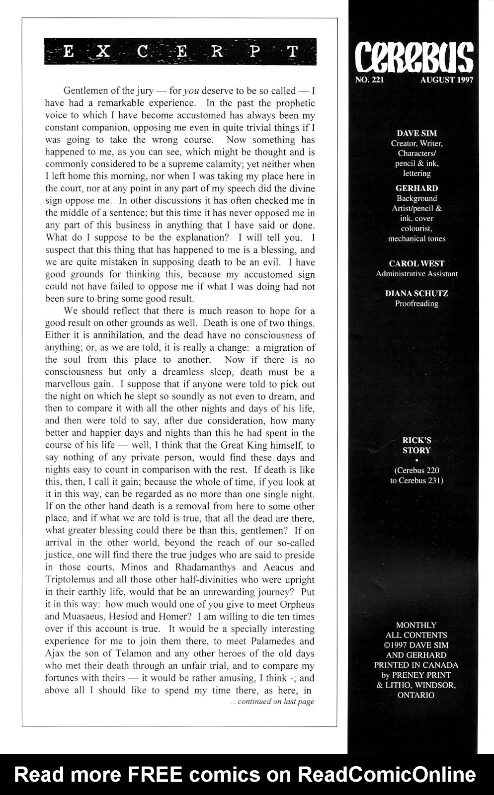 Cerebus issue 221 - Page 2