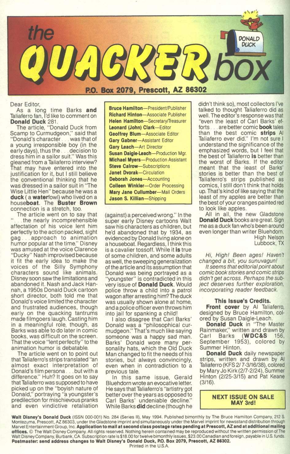 Read online Walt Disney's Donald Duck (1986) comic -  Issue #284 - 34