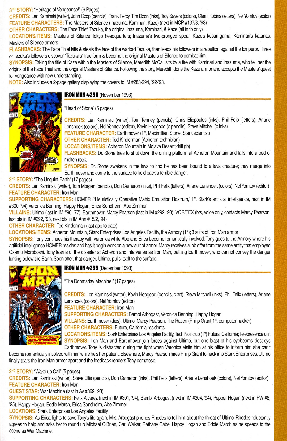 Read online Official Index to the Marvel Universe comic -  Issue #8 - 45