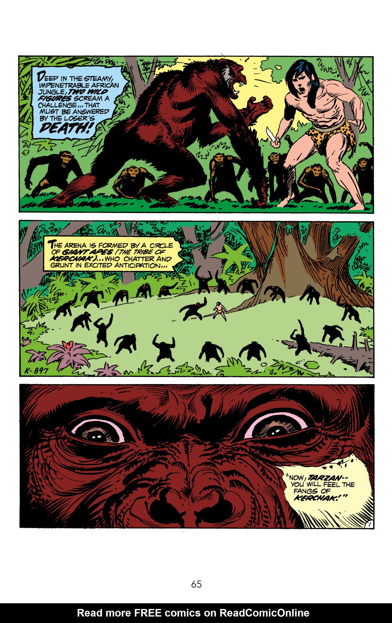 Read online Edgar Rice Burroughs' Tarzan The Joe Kubert Years comic -  Issue # TPB 1 (Part 1) - 65