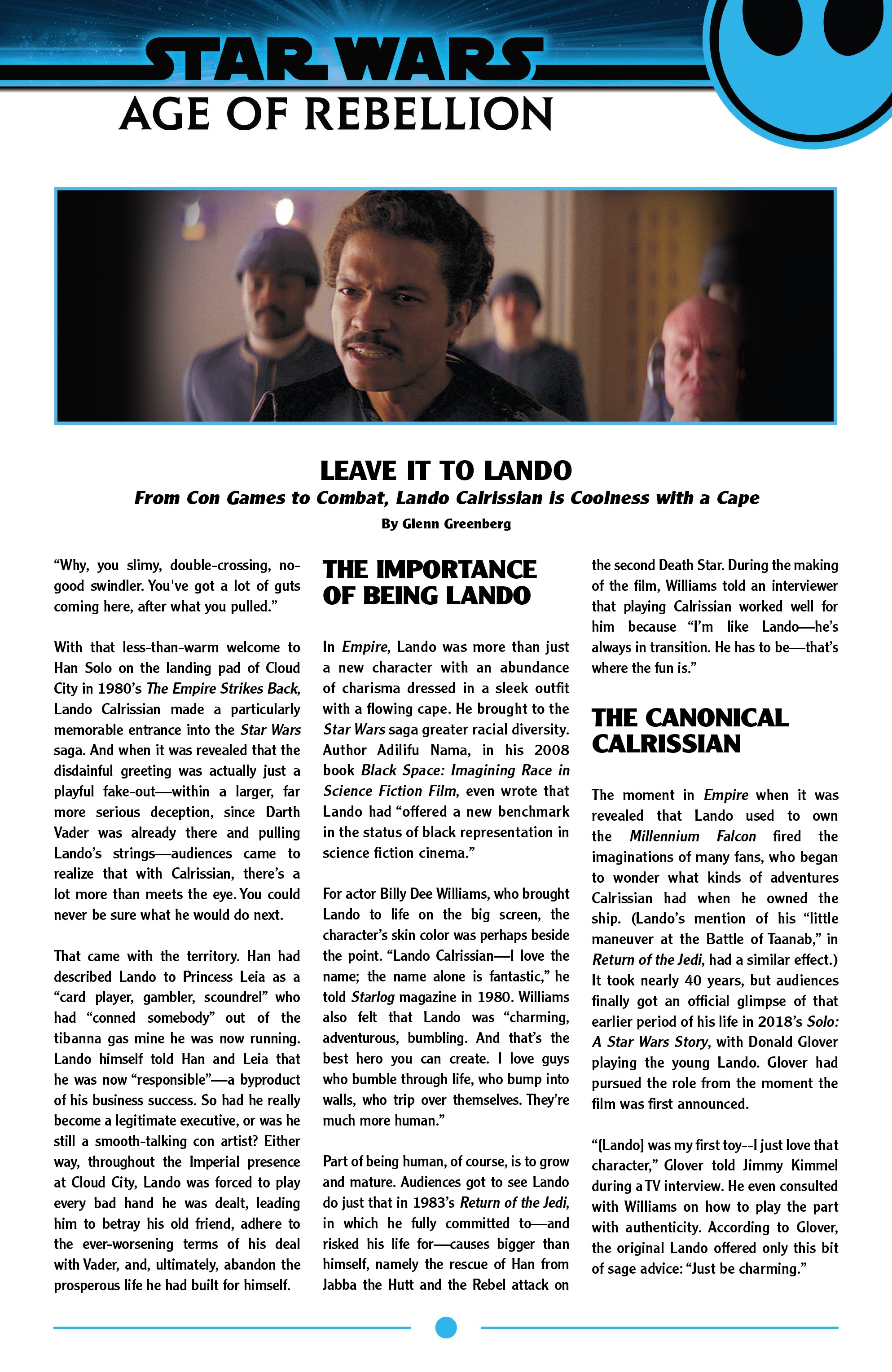 Read online Star Wars: Age Of Rebellion comic -  Issue # Lando Calrissian - 24