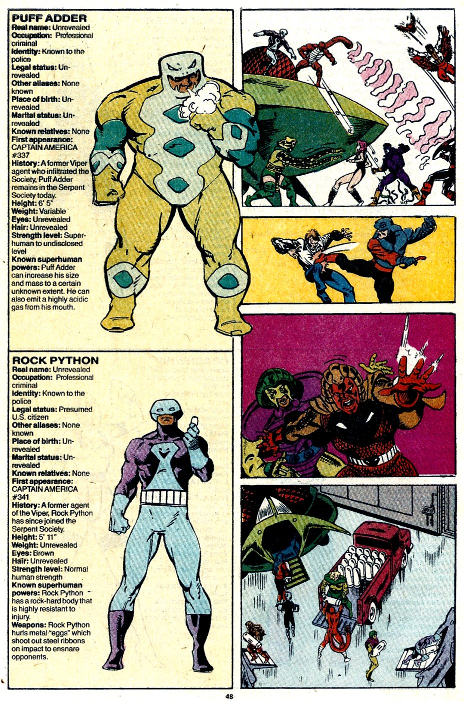 Read online The Official Handbook of the Marvel Universe: Update '89 comic -  Issue #6 - 50