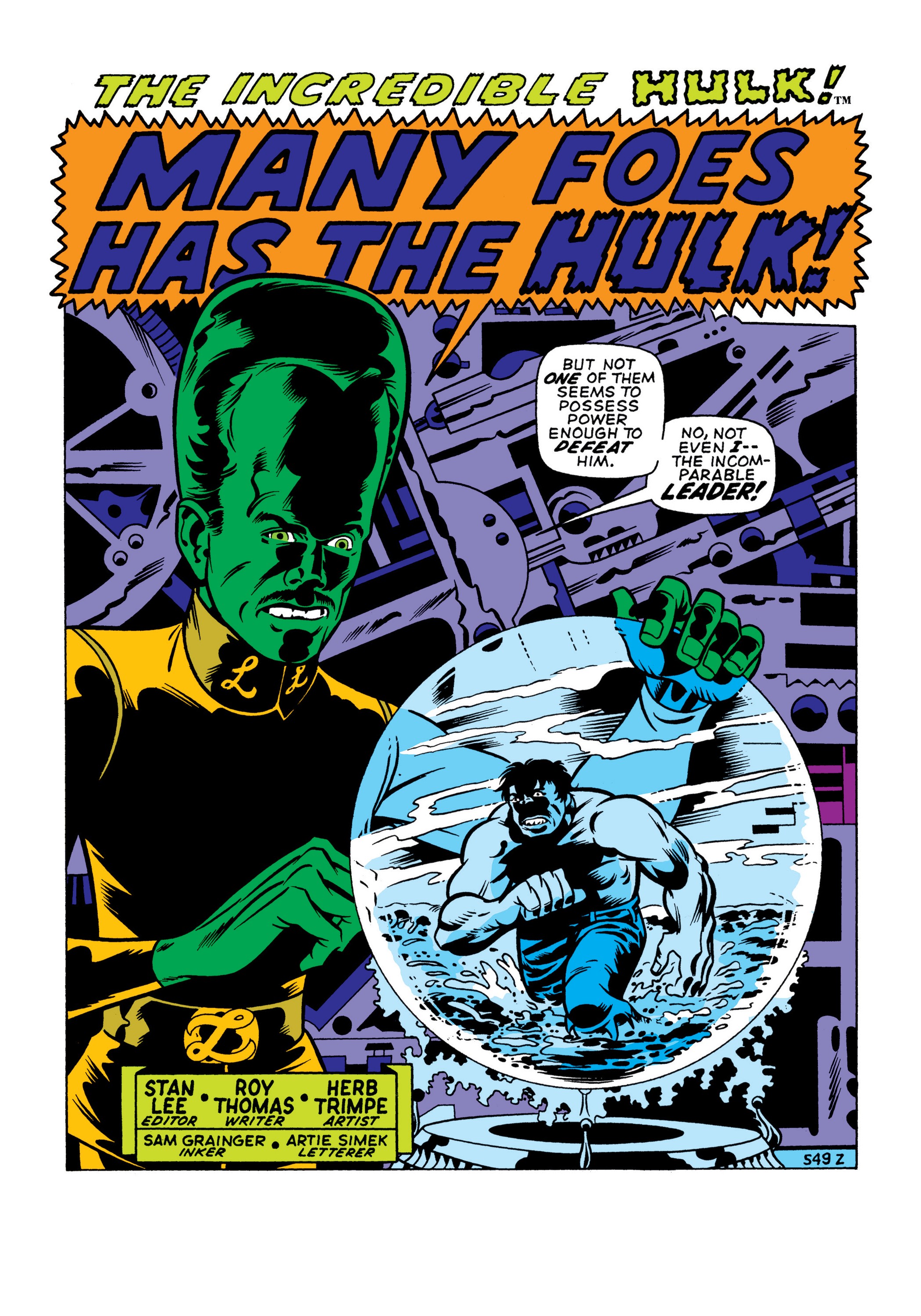 Read online Marvel Masterworks: The Incredible Hulk comic -  Issue # TPB 7 (Part 1) - 88