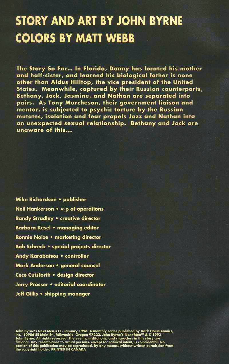 Read online John Byrne's Next Men (1992) comic -  Issue #11 - 2