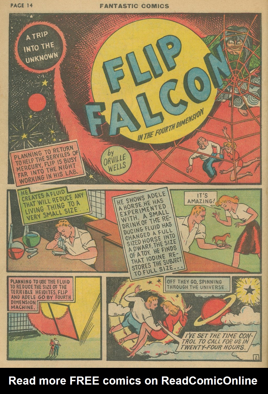 Read online Fantastic Comics comic -  Issue #8 - 16