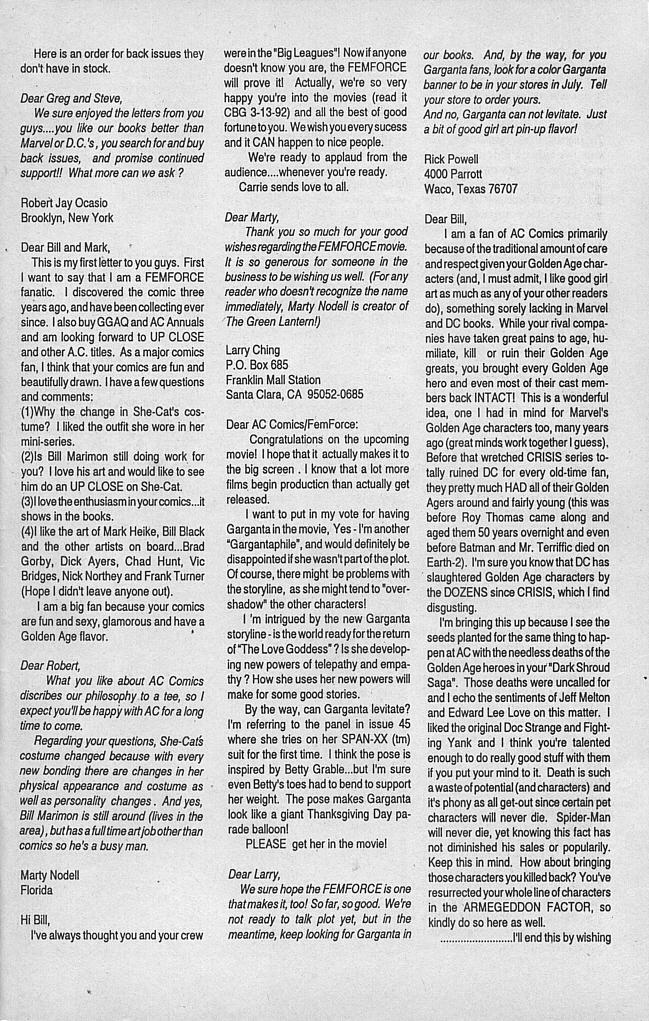 Read online Femforce comic -  Issue #48 - 42