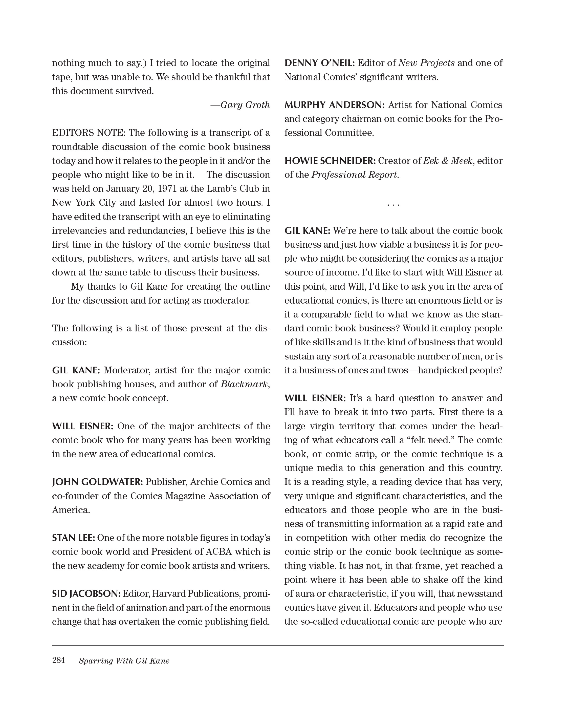 Read online Sparring With Gil Kane: Colloquies On Comic Art and Aesthetics comic -  Issue # TPB (Part 3) - 84