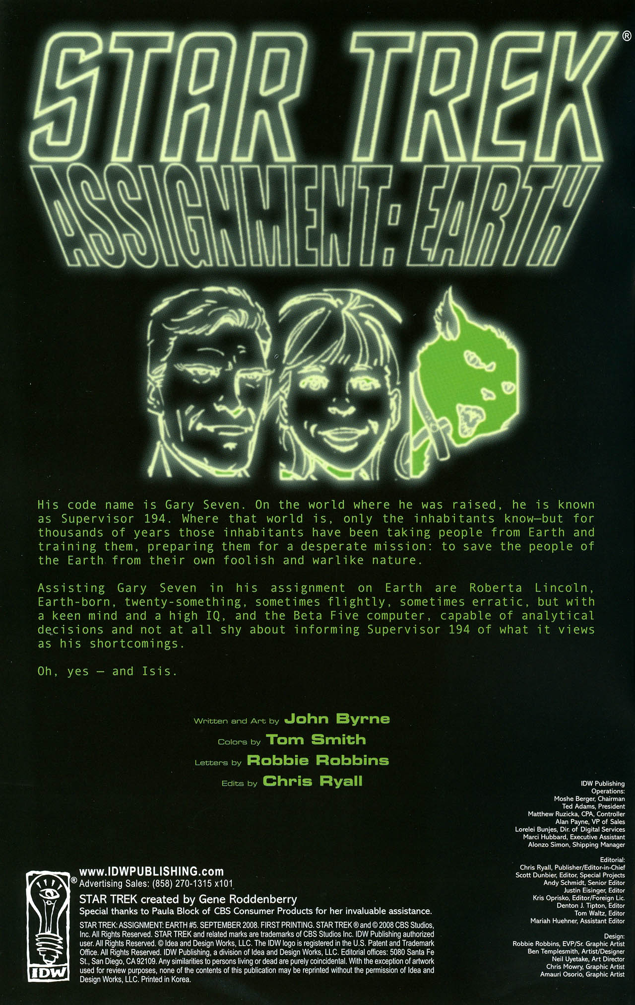 Read online Star Trek: Assignment: Earth comic -  Issue #5 - 2