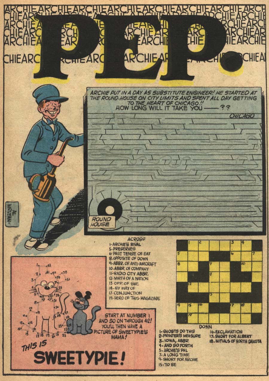 Read online Pep Comics comic -  Issue #56 - 34