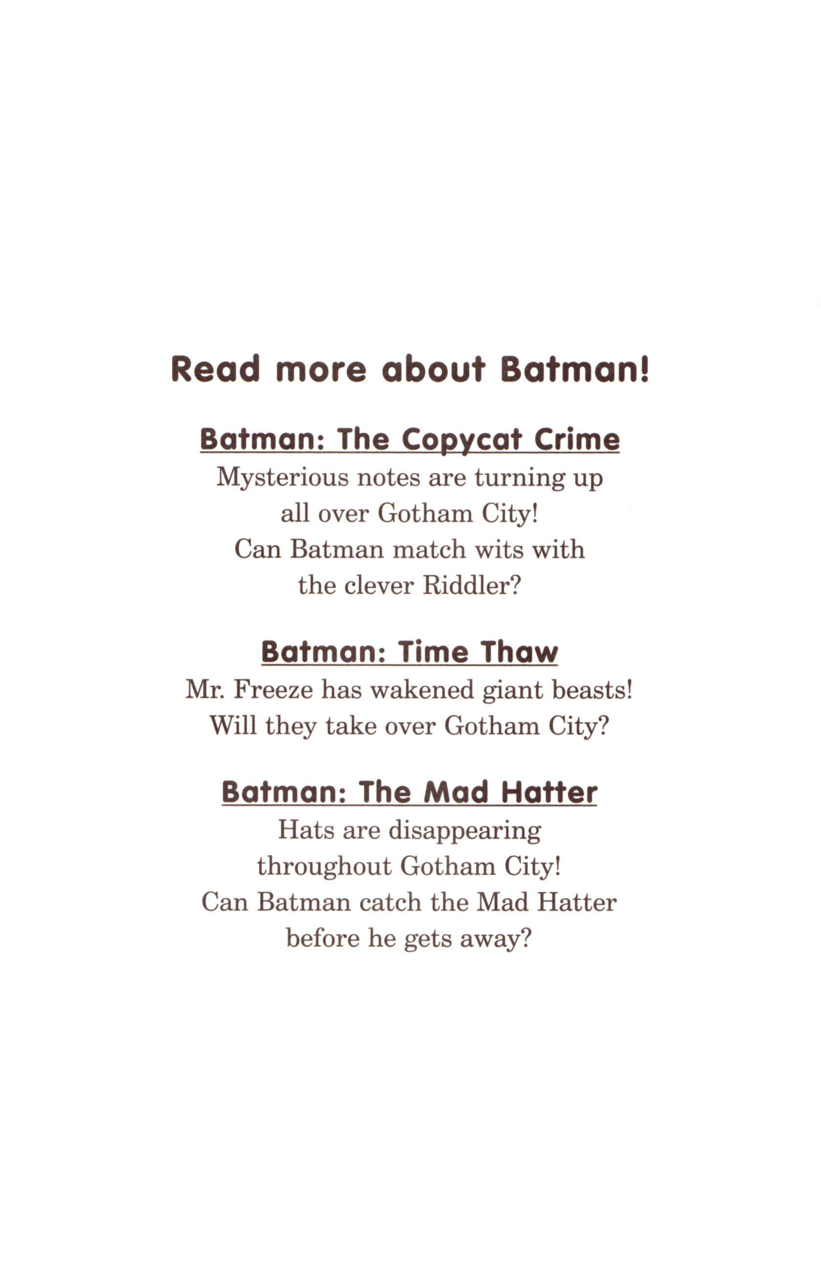 Read online Batman: The Mad Hatter comic -  Issue # Full - 43