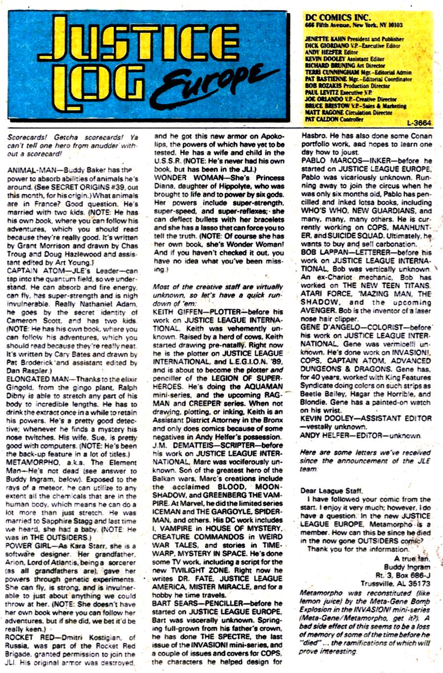 Read online Justice League Europe comic -  Issue #1 - 24