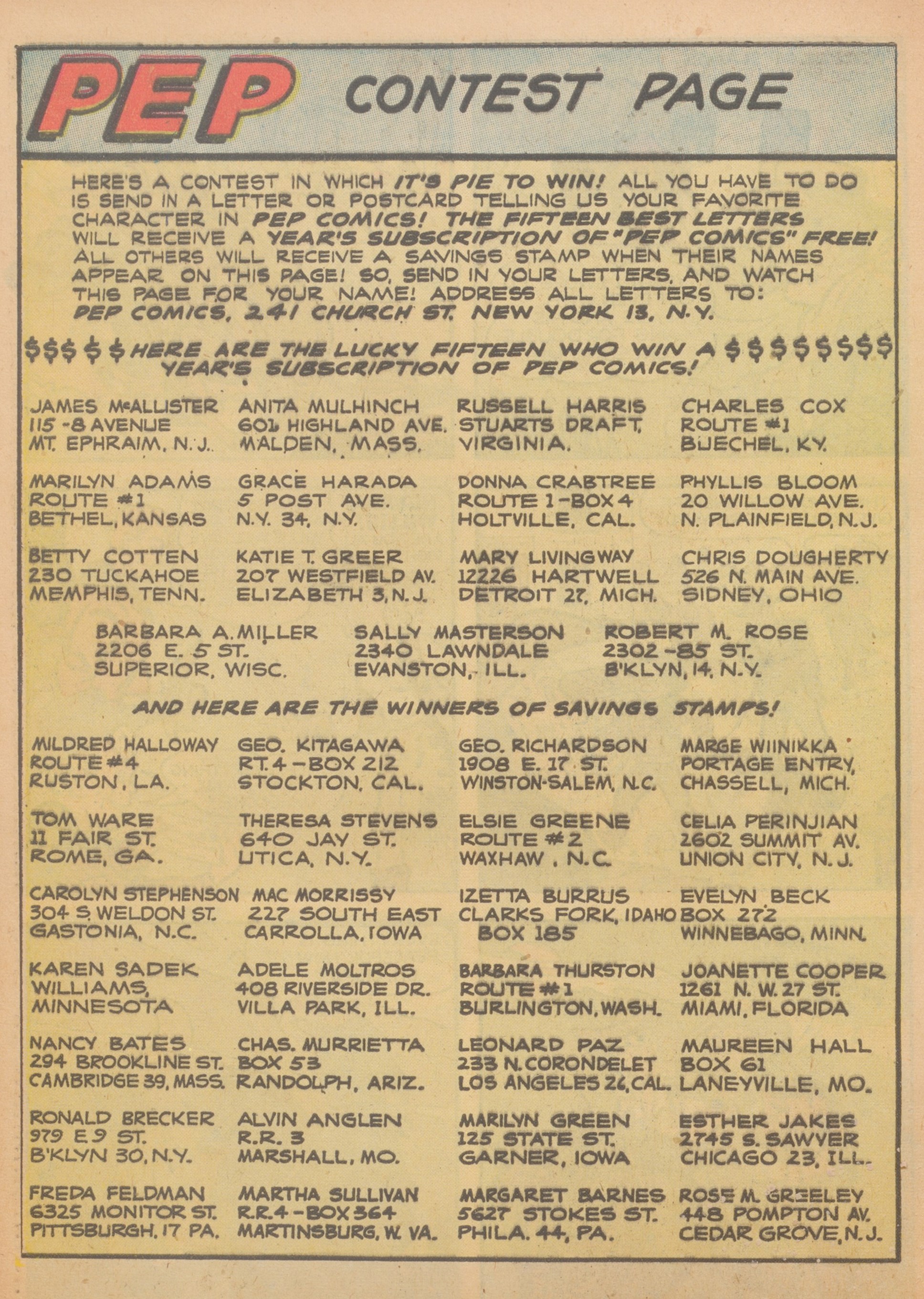 Read online Pep Comics comic -  Issue #66 - 40