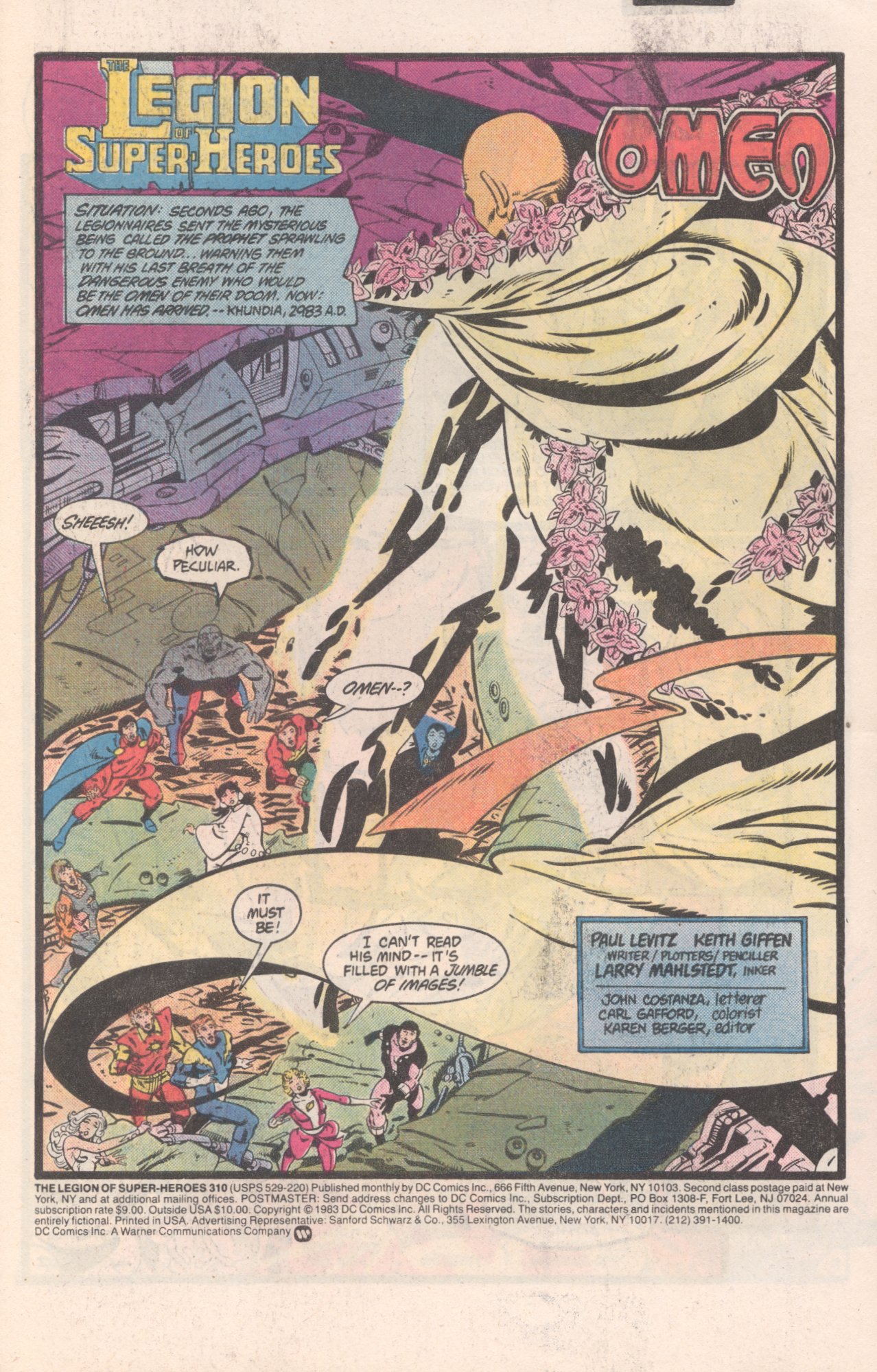 Legion of Super-Heroes (1980) 310 Page 1