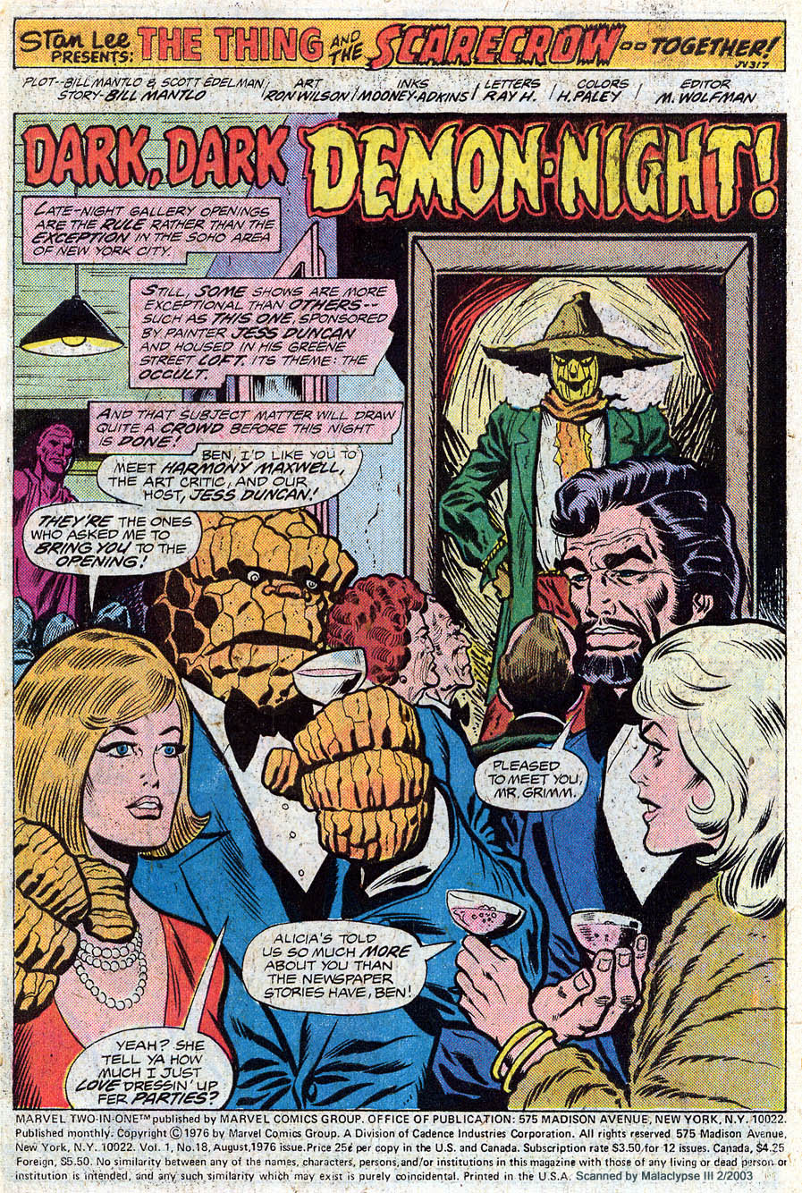 Marvel Two-In-One (1974) issue 18 - Page 2