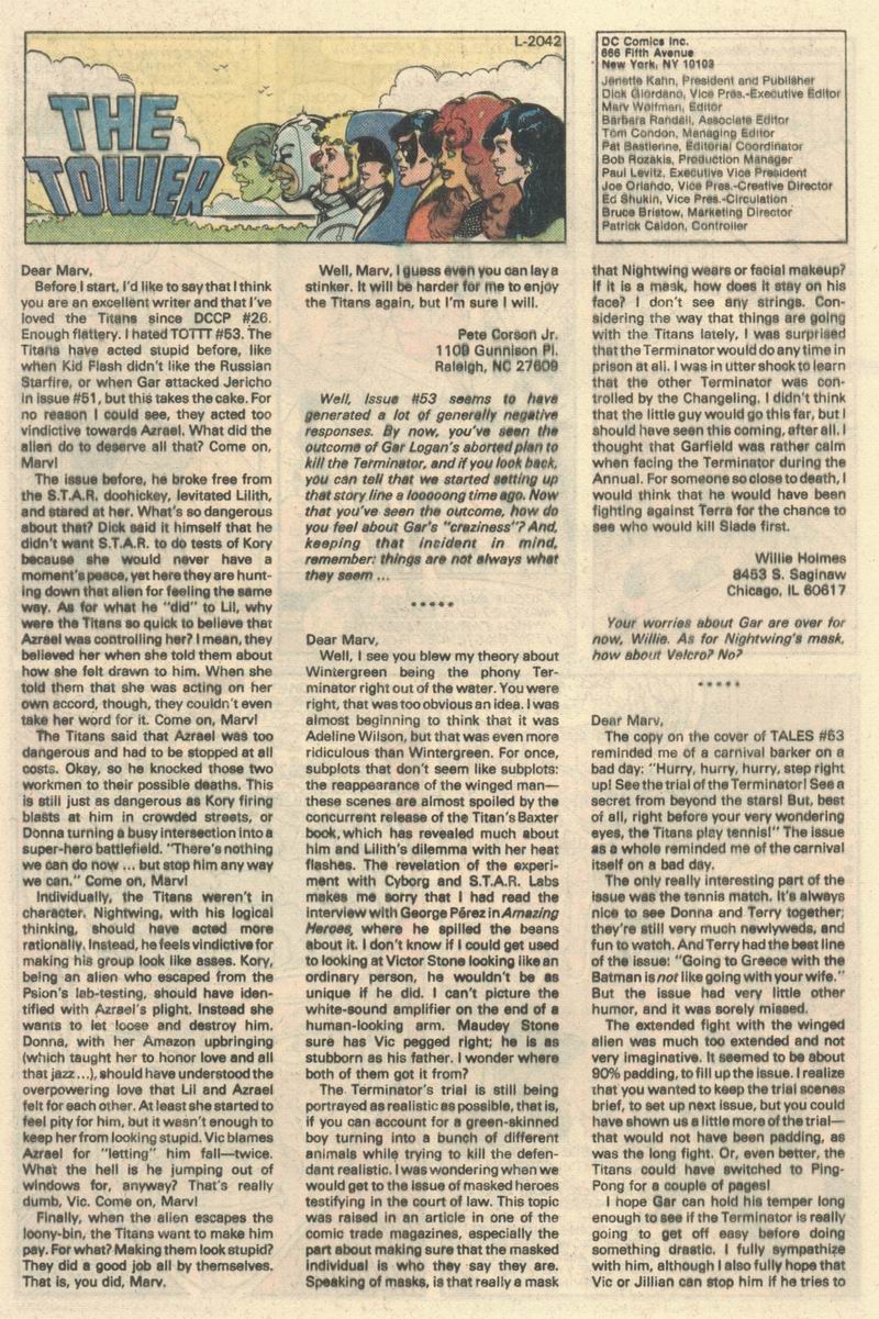 Read online Tales of the Teen Titans comic -  Issue #57 - 24