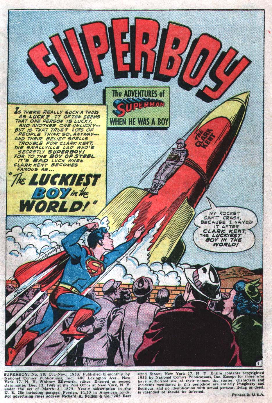 Read online Superboy (1949) comic -  Issue #28 - 2