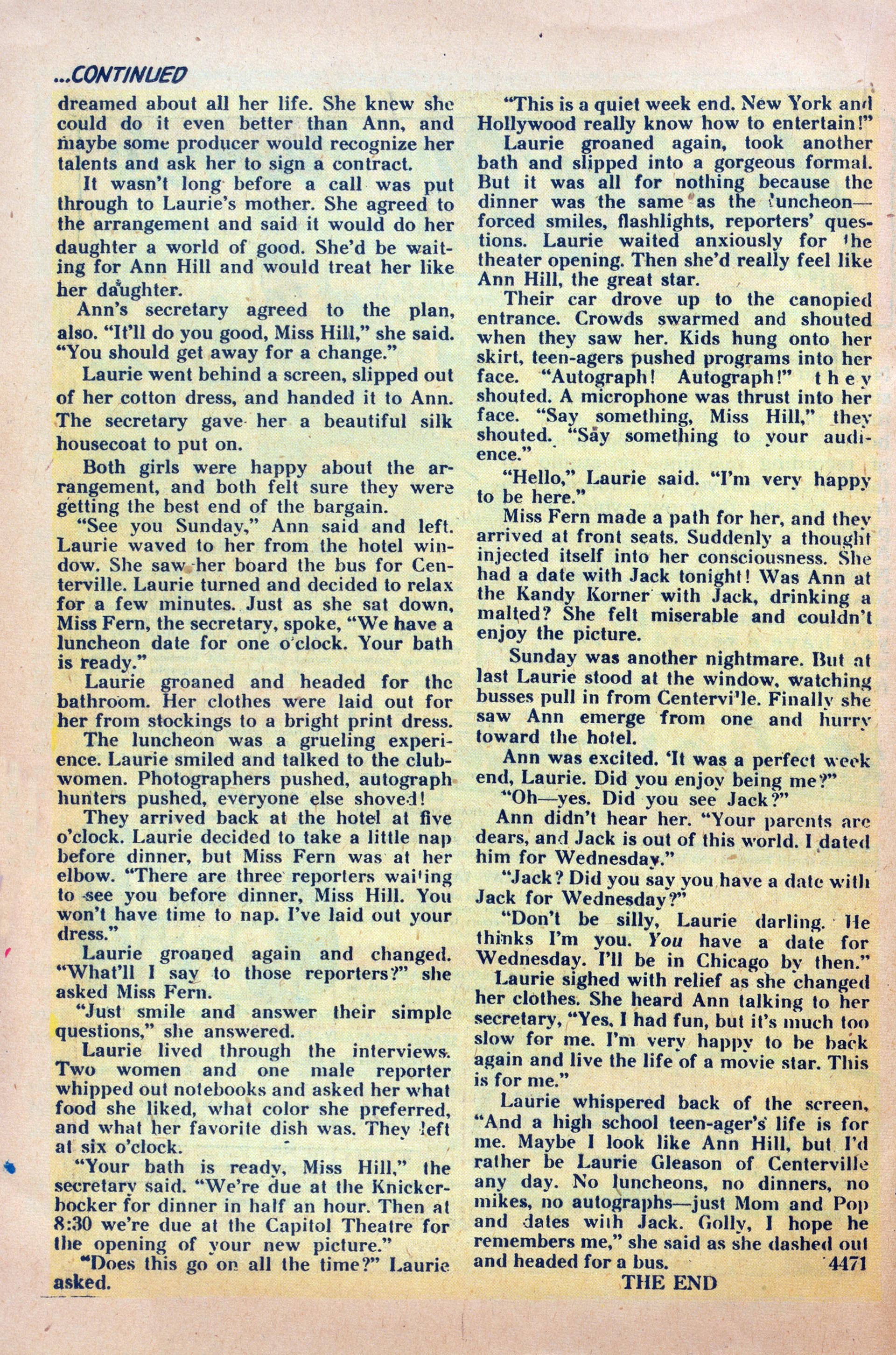 Read online Hedy Of Hollywood Comics comic -  Issue #39 - 24