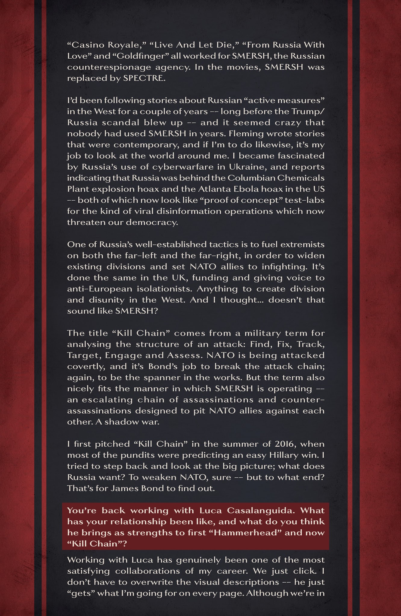 Read online James Bond: Kill Chain comic -  Issue # _TPB - 144