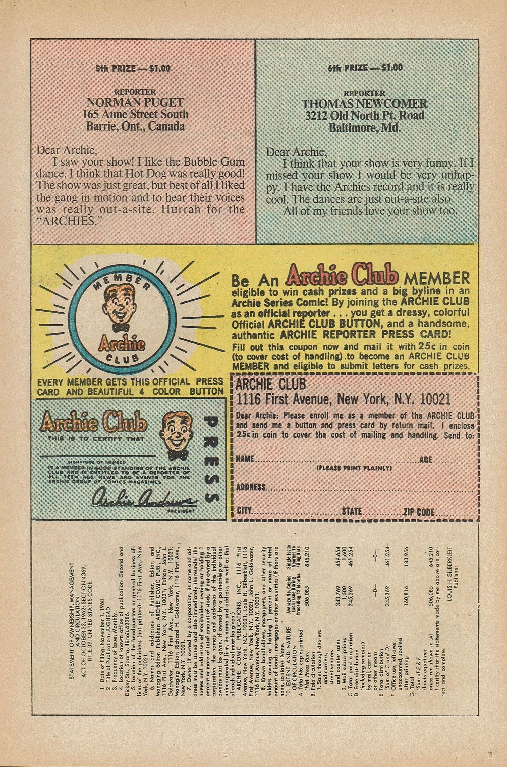 Read online Jughead (1965) comic -  Issue #168 - 11