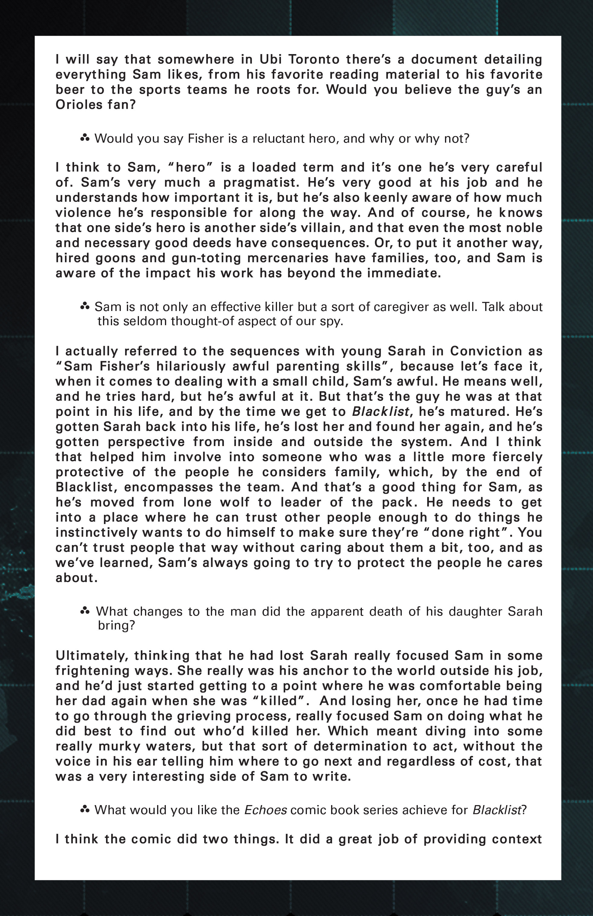 Read online Tom Clancy's Splinter Cell: Echoes comic -  Issue #4 - 29